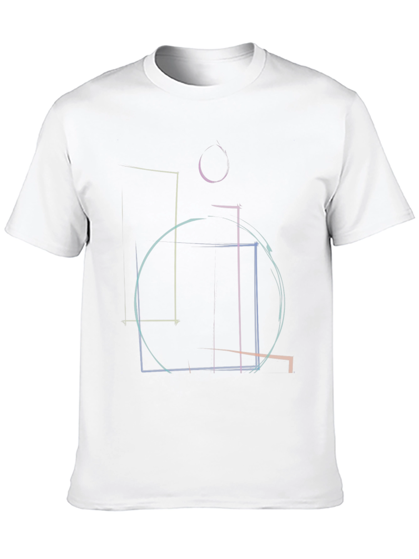 Abstract Geometric Line Art T-Shirt