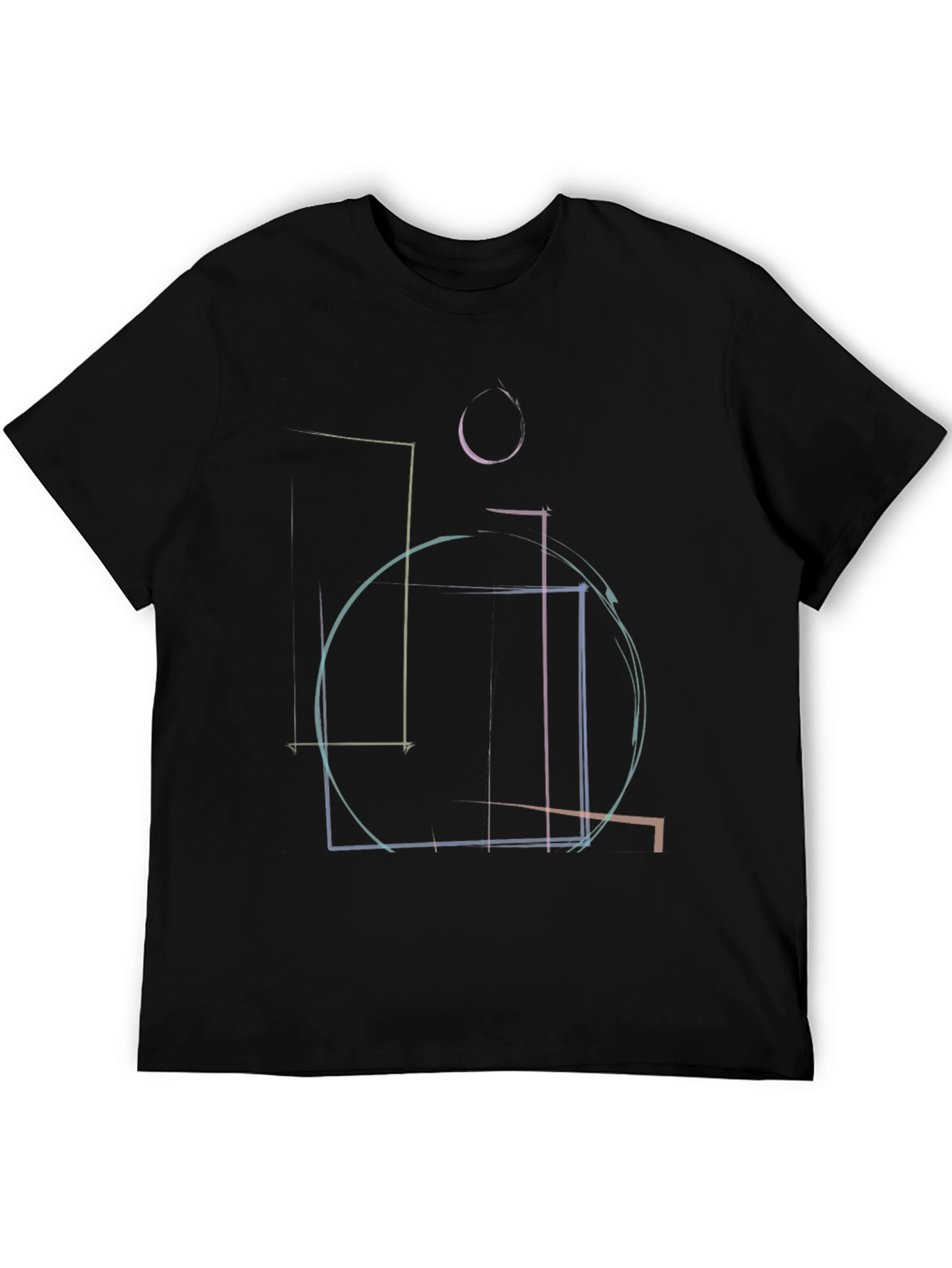 Abstract Geometric Line Art T-Shirt