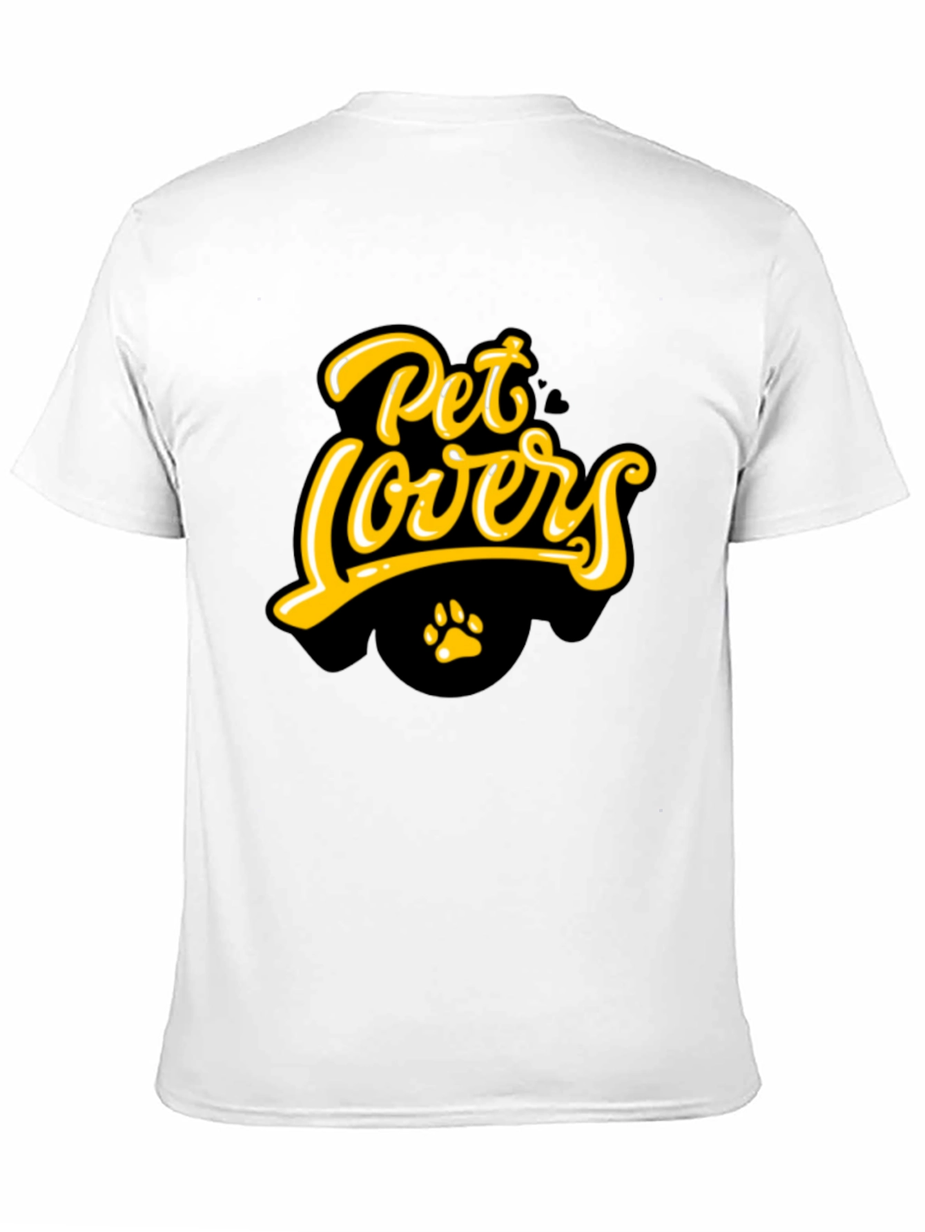 Pet Lovers T-Shirt - Black Paw Print