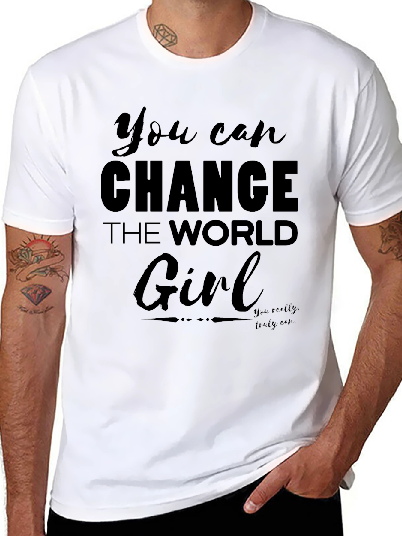 Empowering Slogan T-Shirt - Change the World