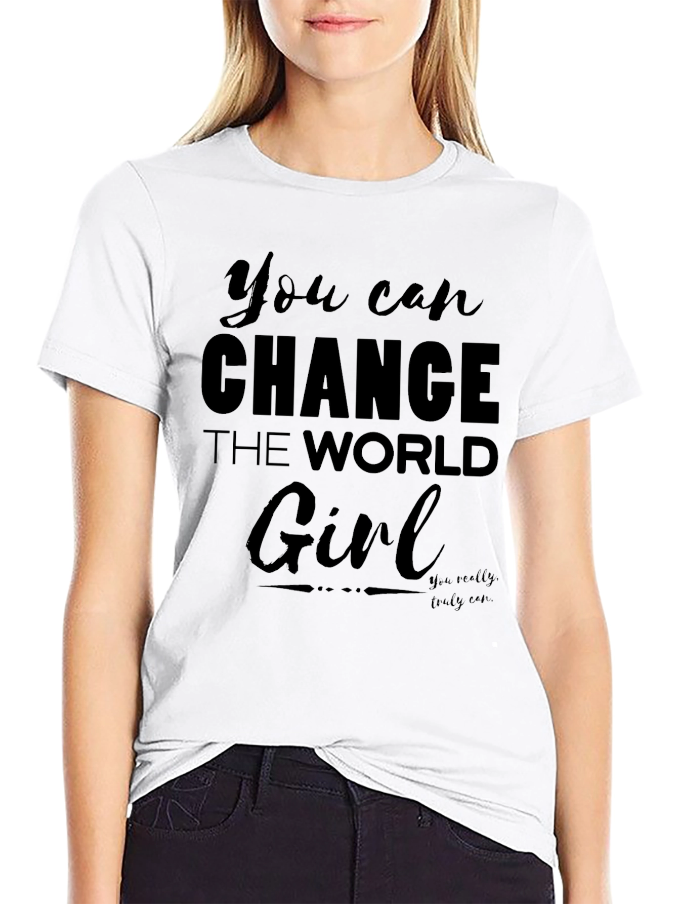 Empowering Slogan T-Shirt - Change the World