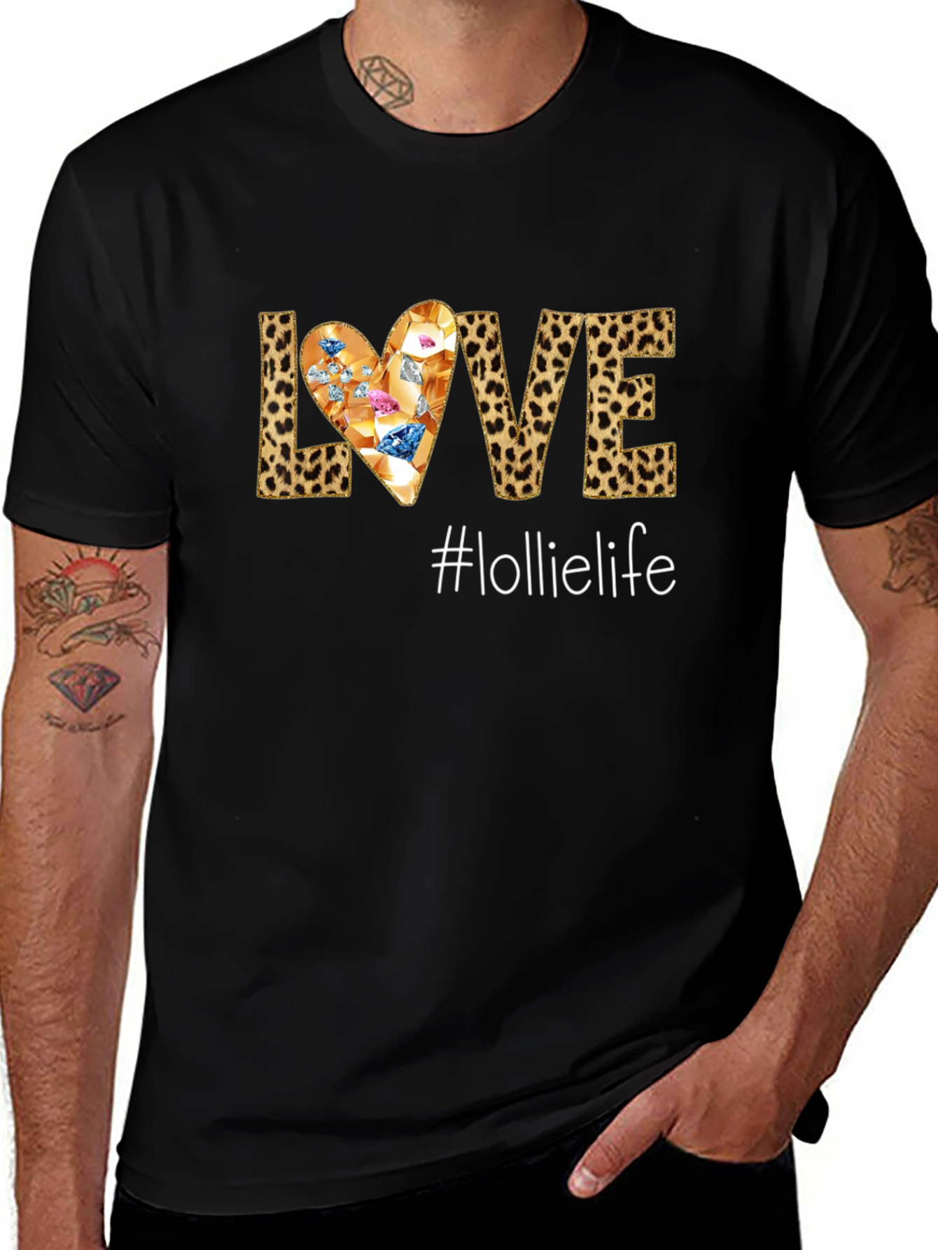 Love #lolielife T-Shirt - Leopard Print