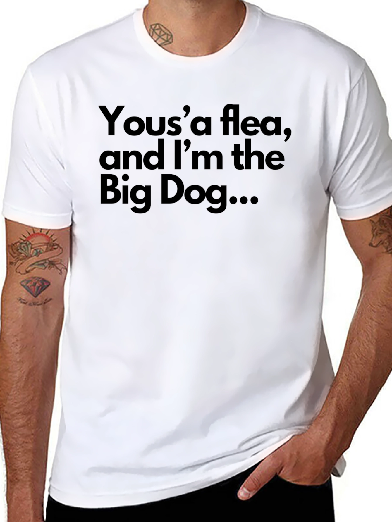 Yousa Flea Big Dog Black T-Shirt
