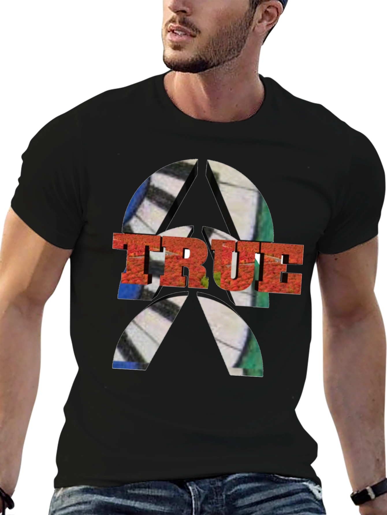 Mens TRUE Graphic Tee - Abstract Design