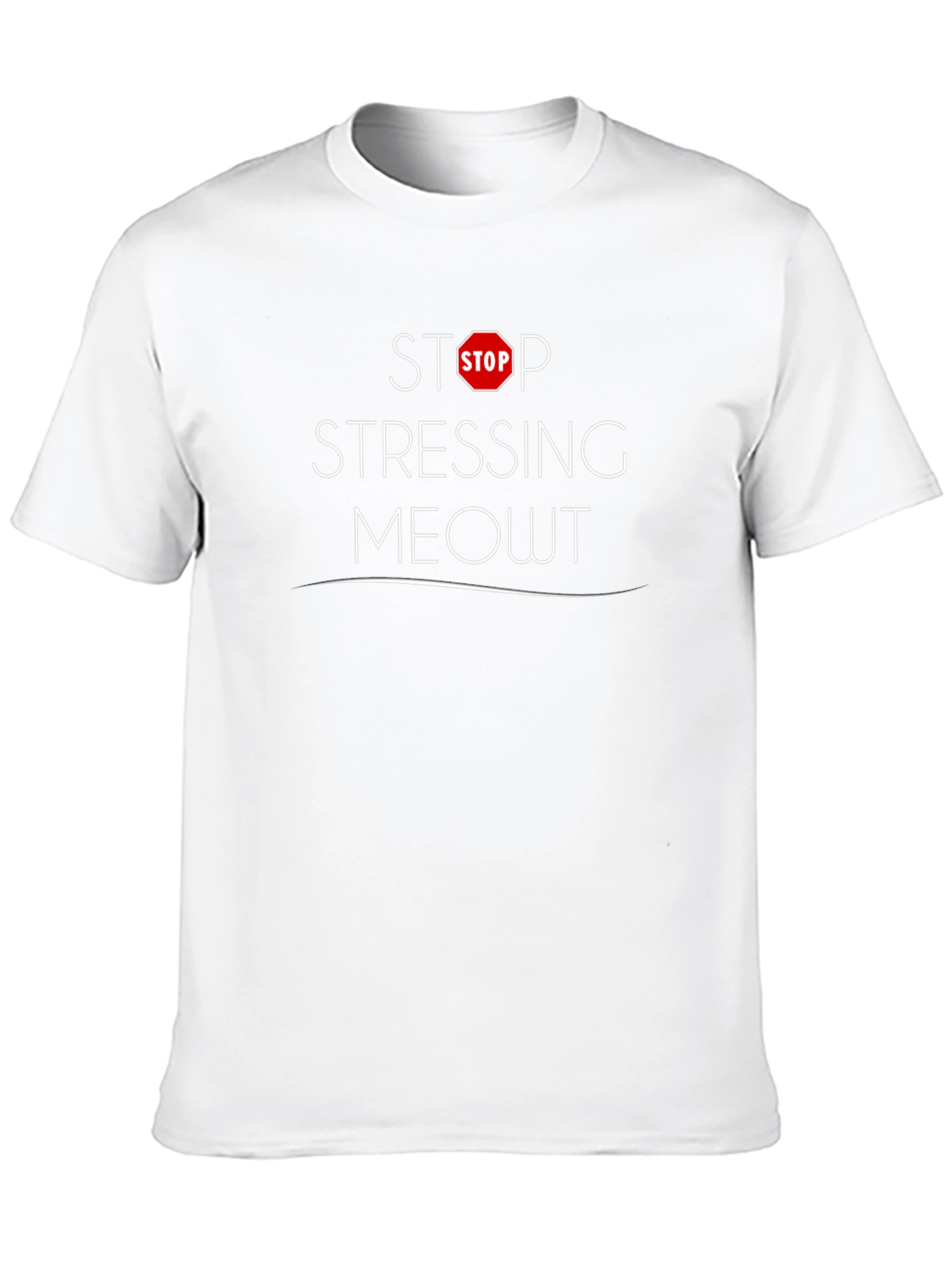 Stop Stressing Meowt Black Graphic Tee
