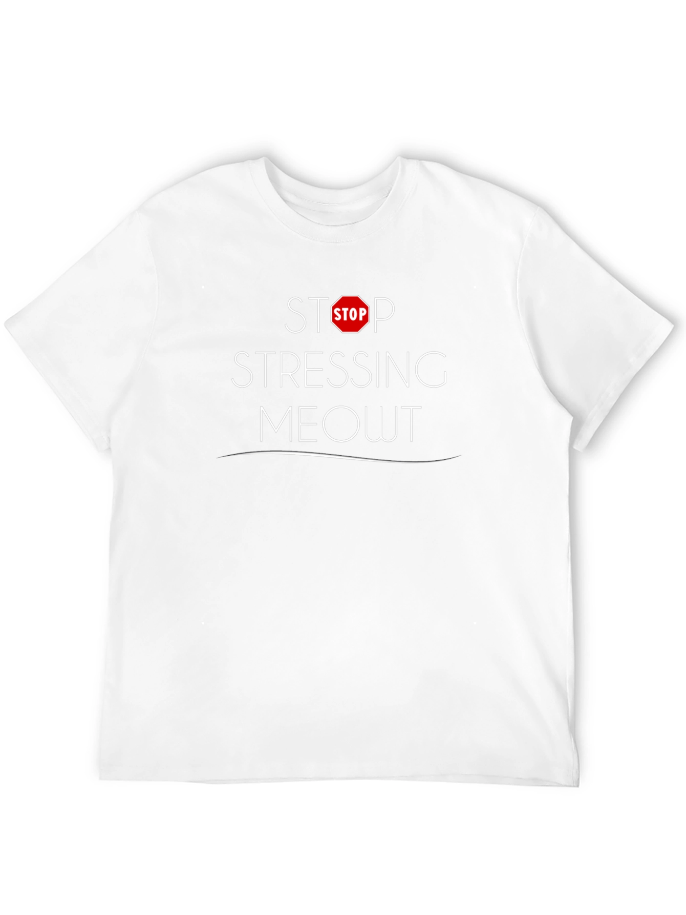 Stop Stressing Meowt Black Graphic Tee