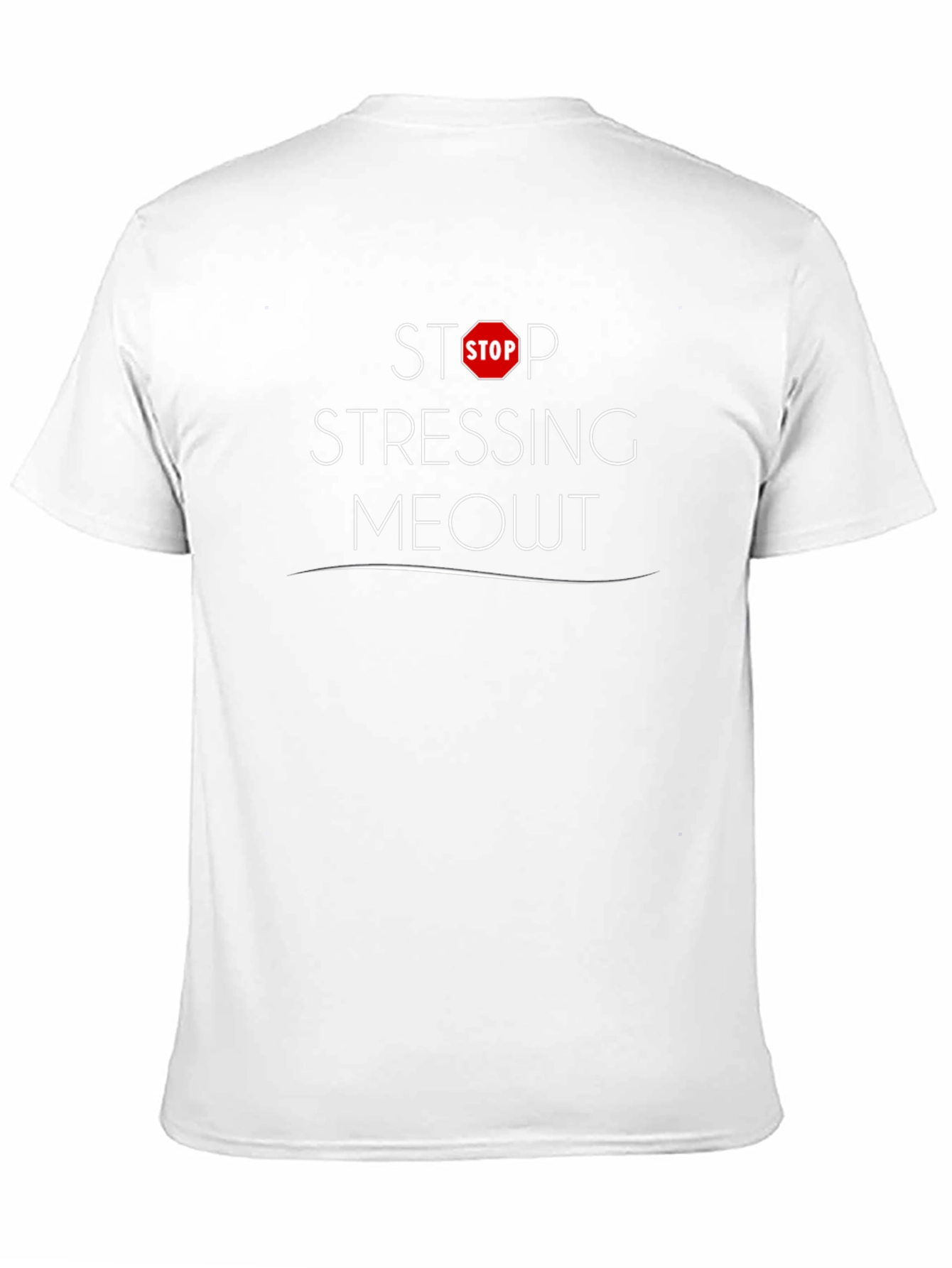 Stop Stressing Meowt Black Graphic Tee
