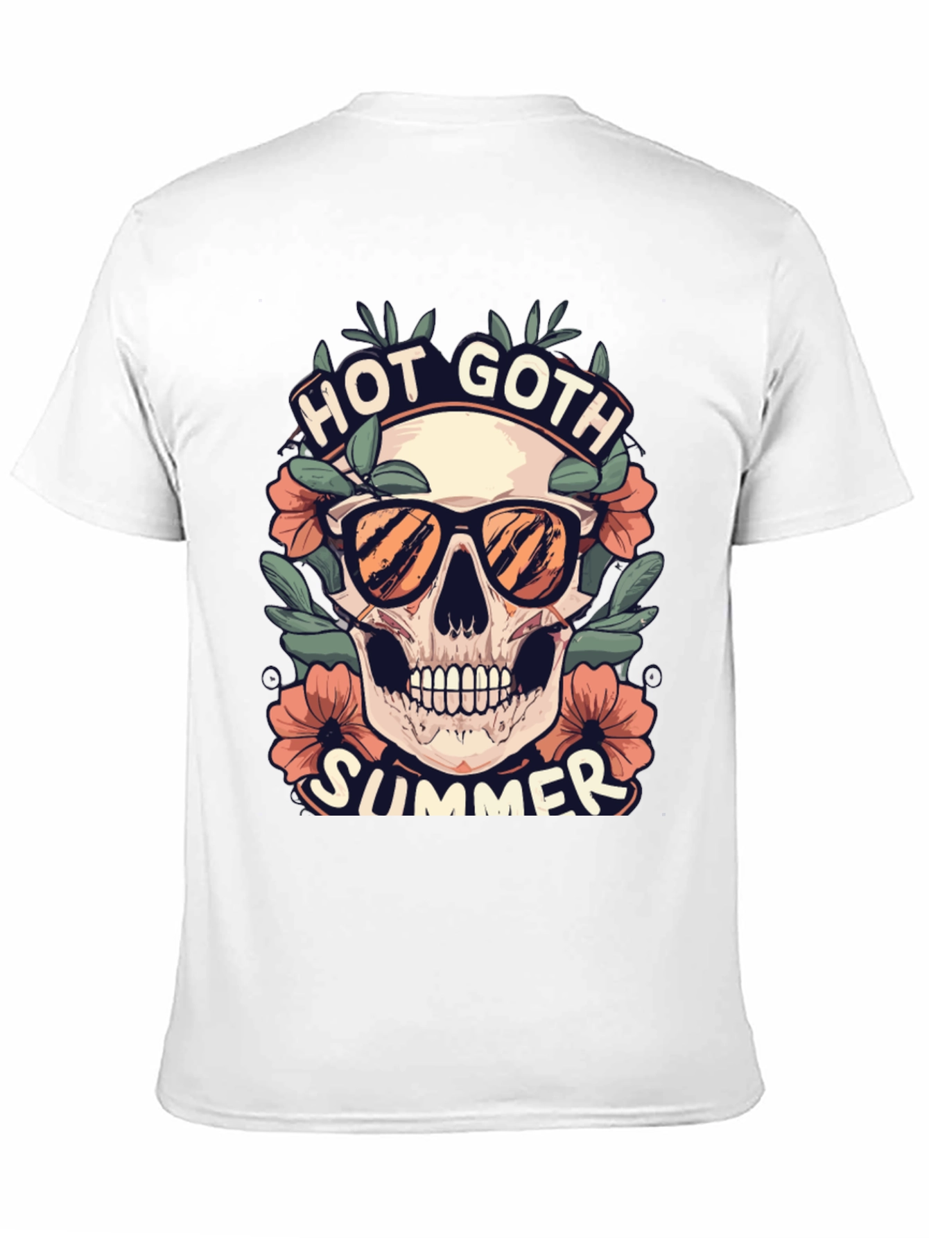Hot Goth Summer Skull T-Shirt