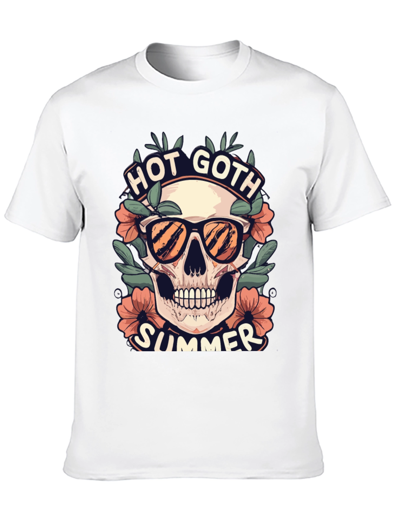 Hot Goth Summer Skull T-Shirt