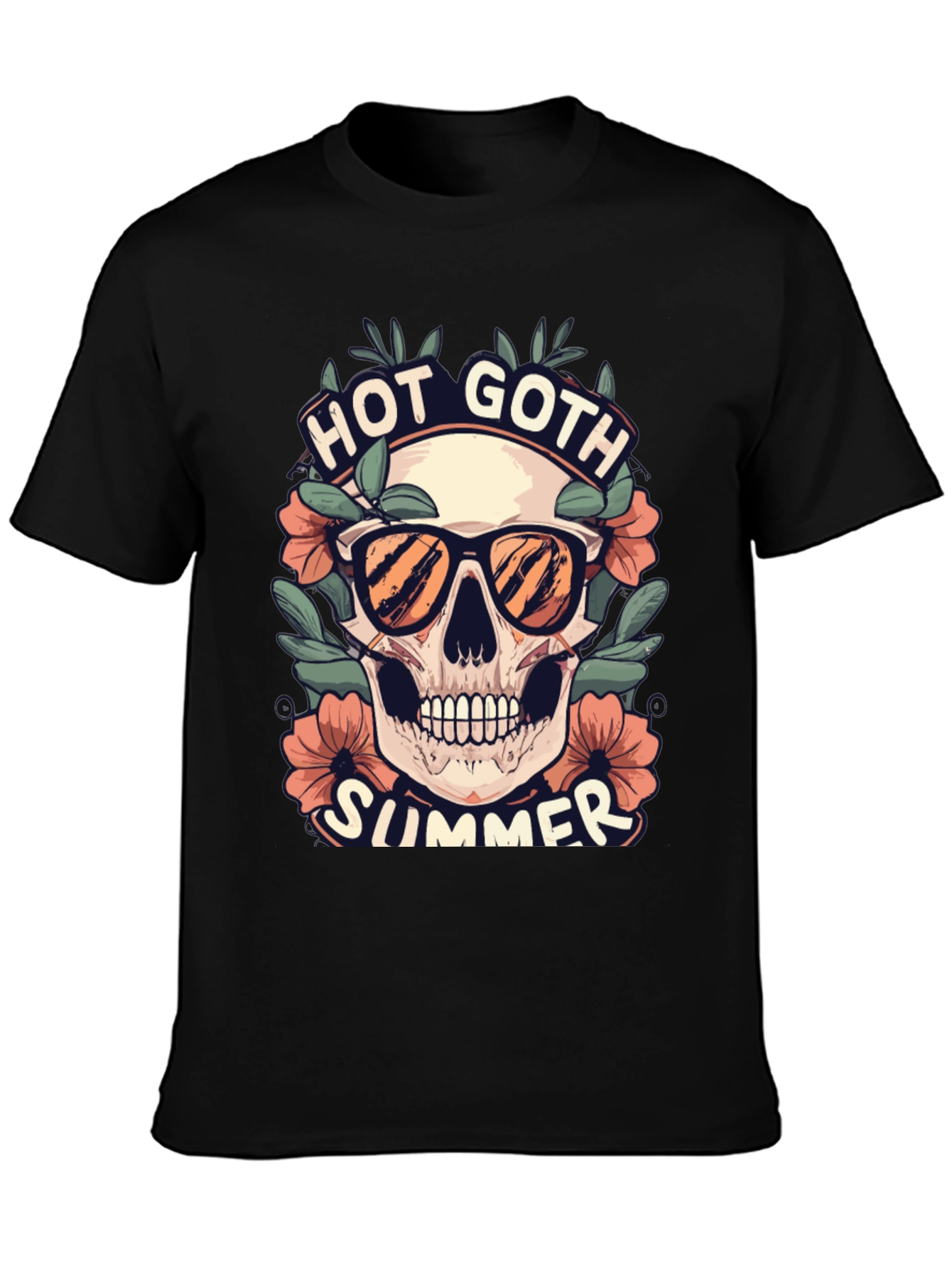 Hot Goth Summer Skull T-Shirt