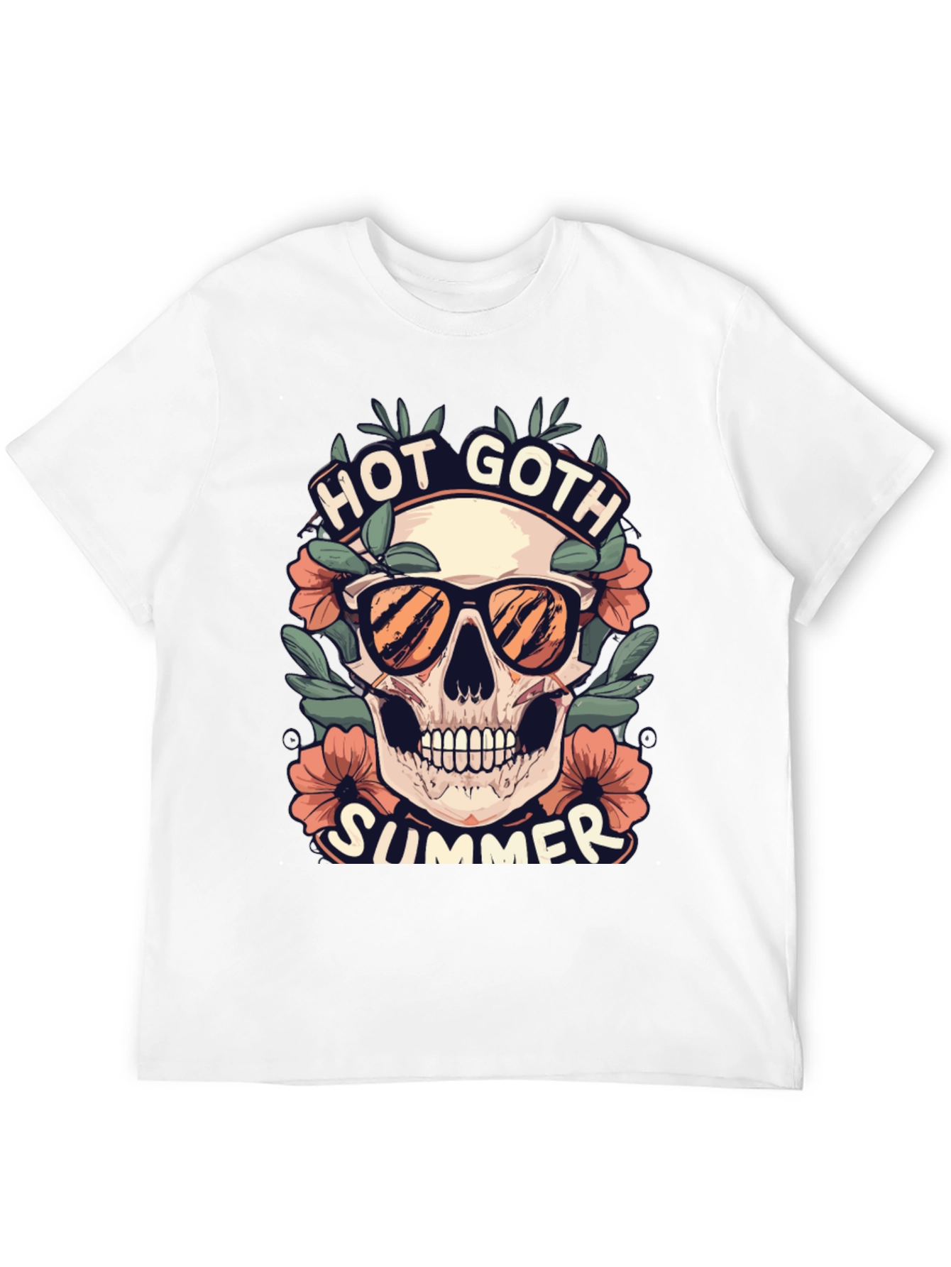 Hot Goth Summer Skull T-Shirt