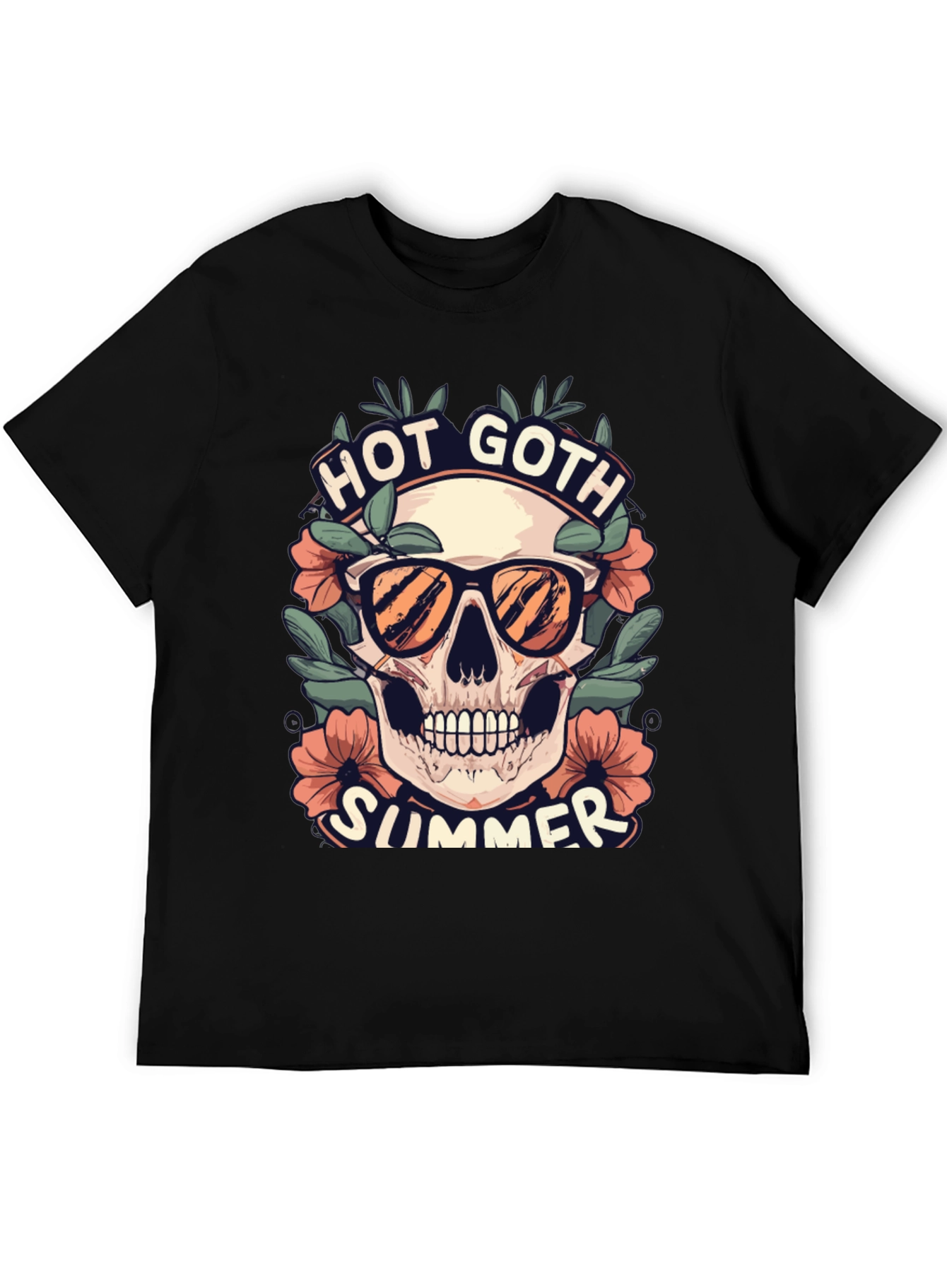 Hot Goth Summer Skull T-Shirt