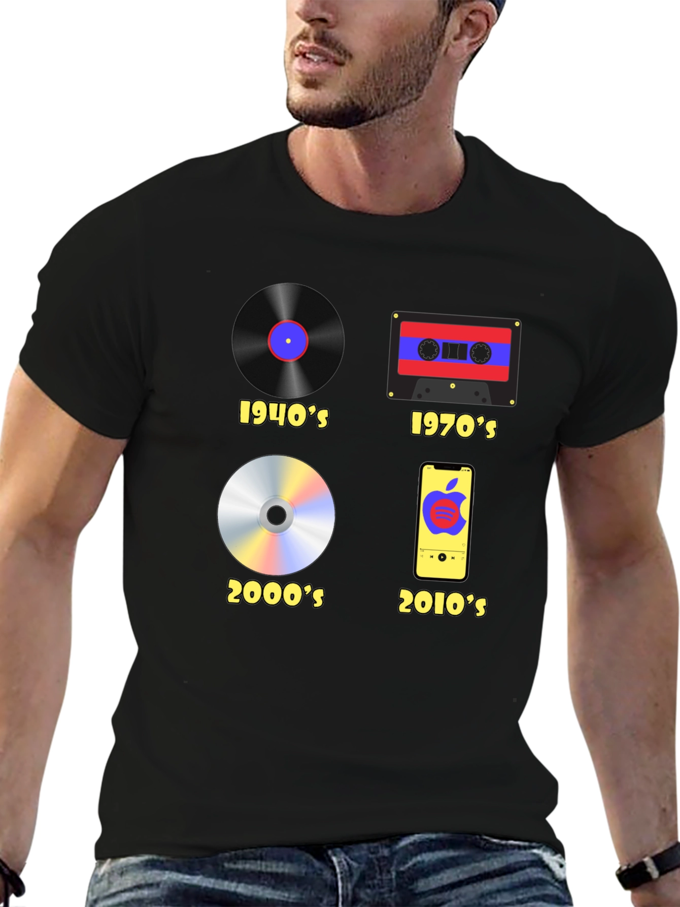 Evolution of Music T-Shirt - Black