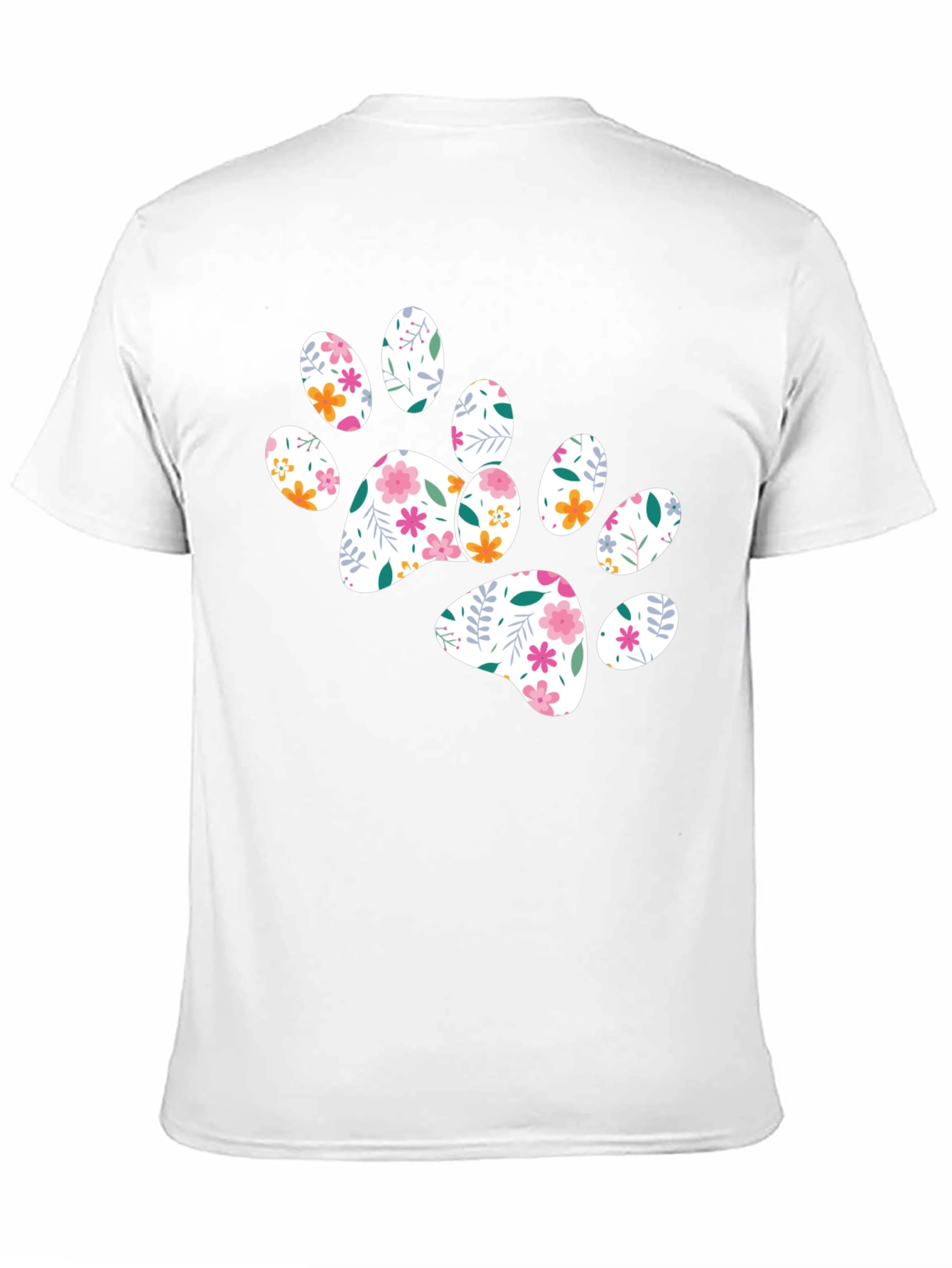 Floral Paw Print Graphic Tee