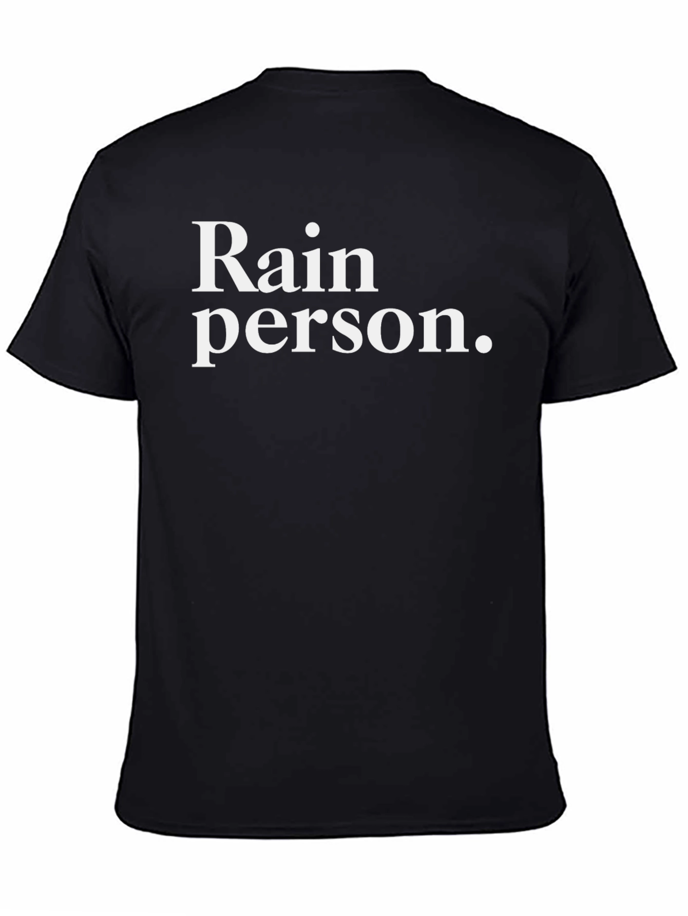 Rain Person Black Graphic T-Shirt