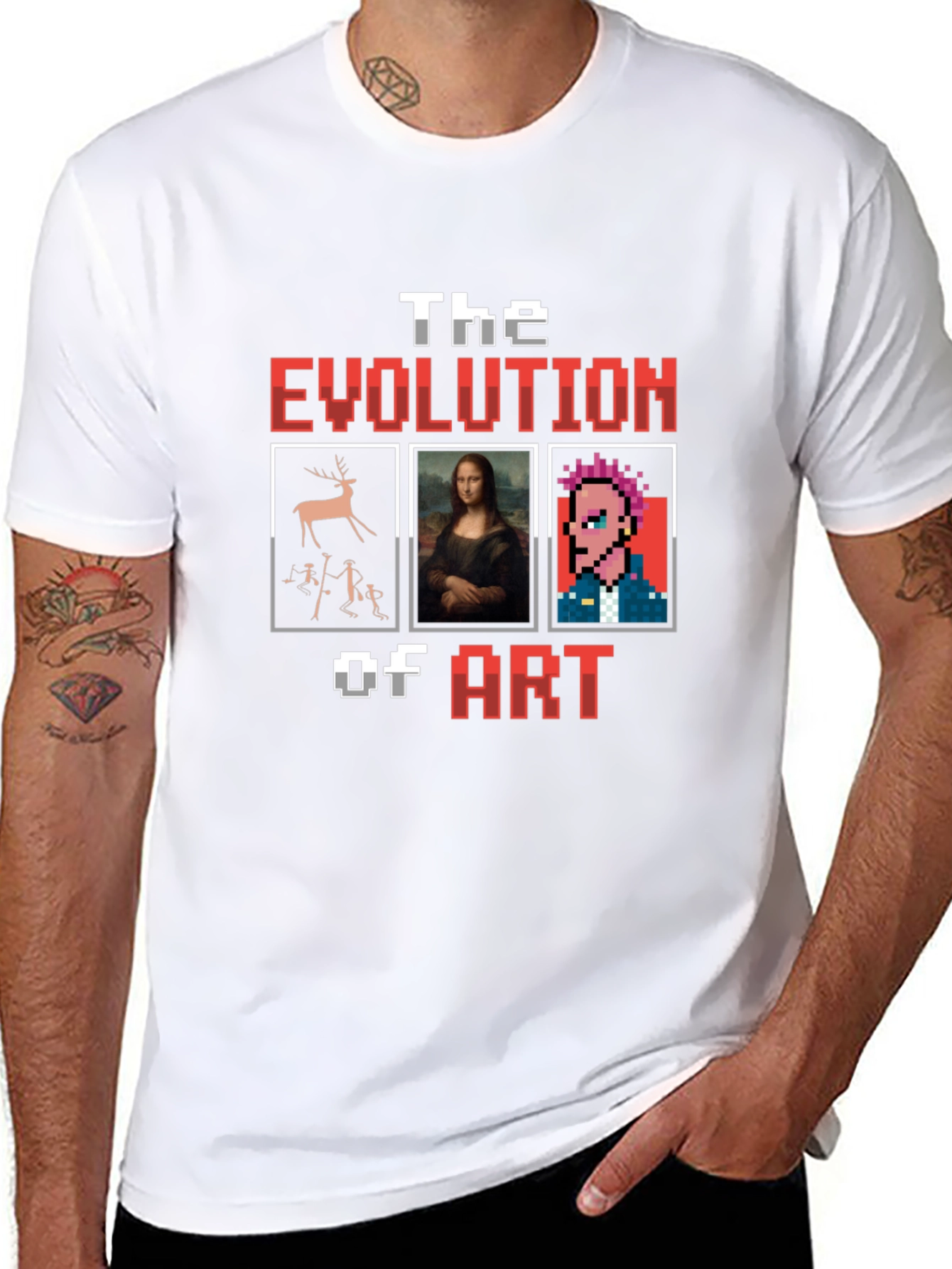 Evolution of Art Black Graphic Tee