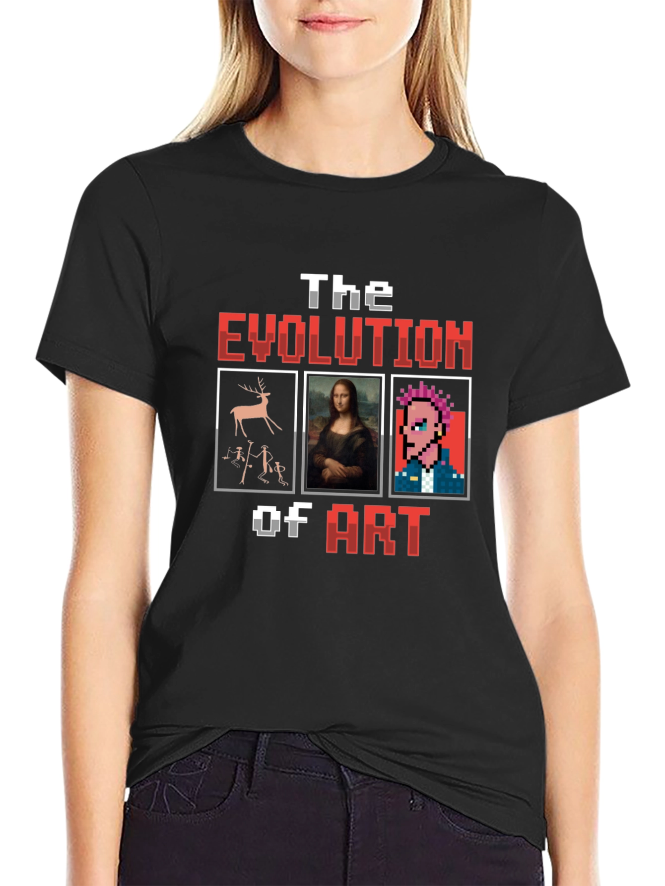 Evolution of Art Black Graphic Tee