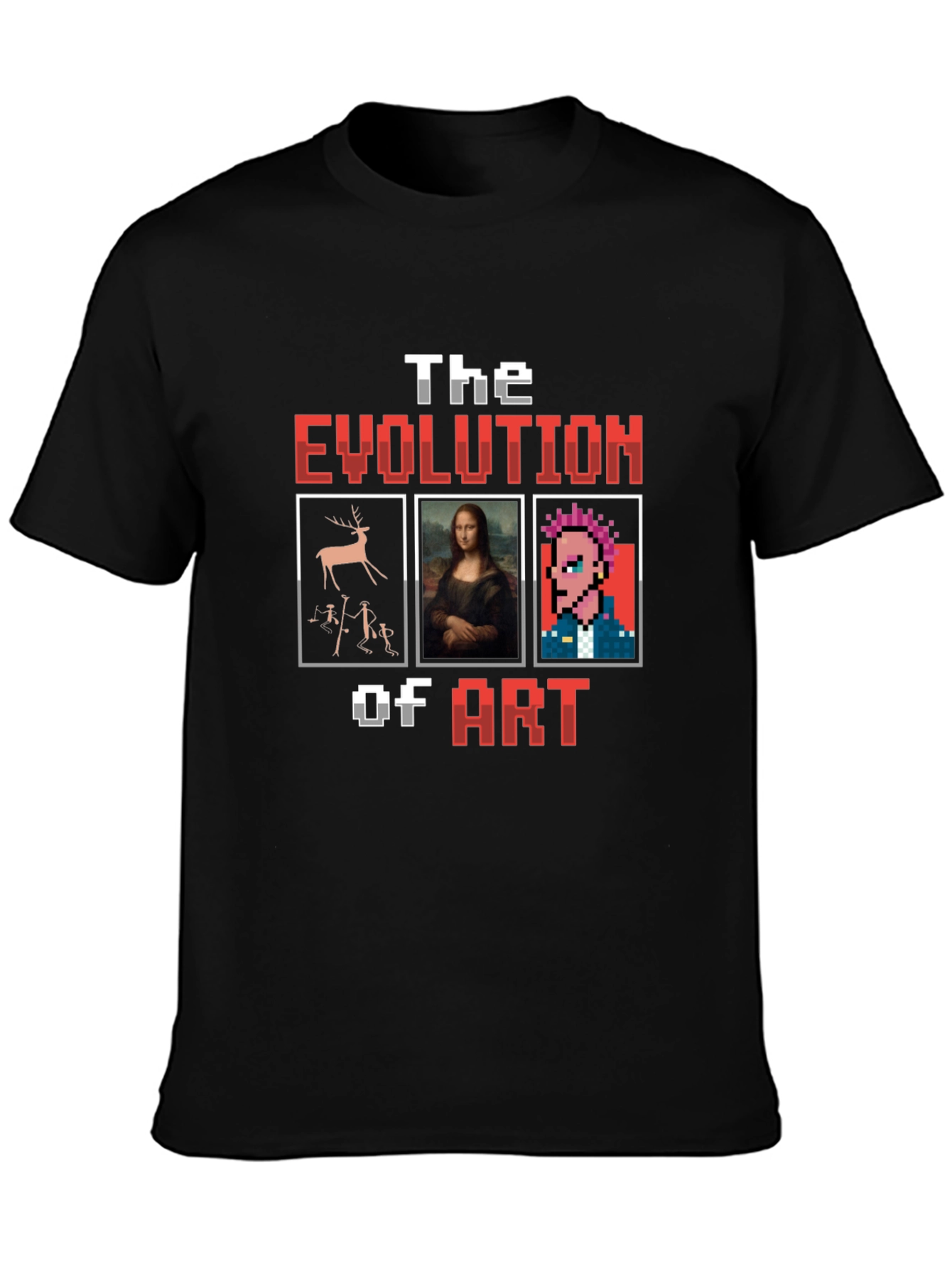 Evolution of Art Black Graphic Tee