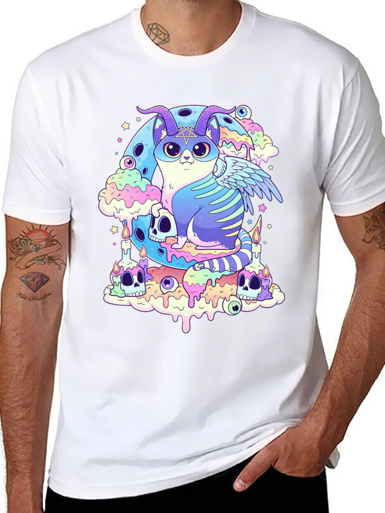 Gothic Devil Cat T-Shirt