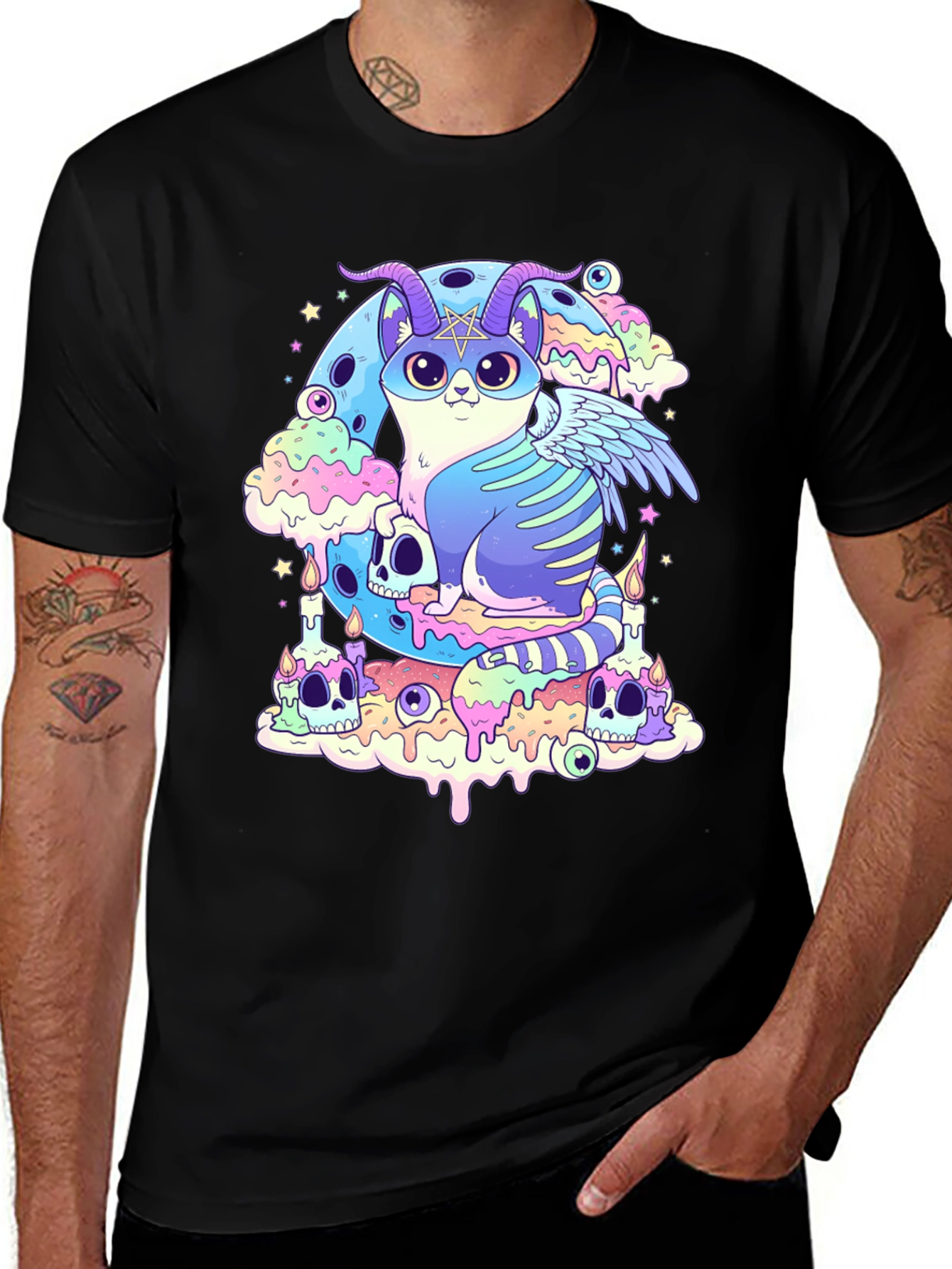 Gothic Devil Cat T-Shirt