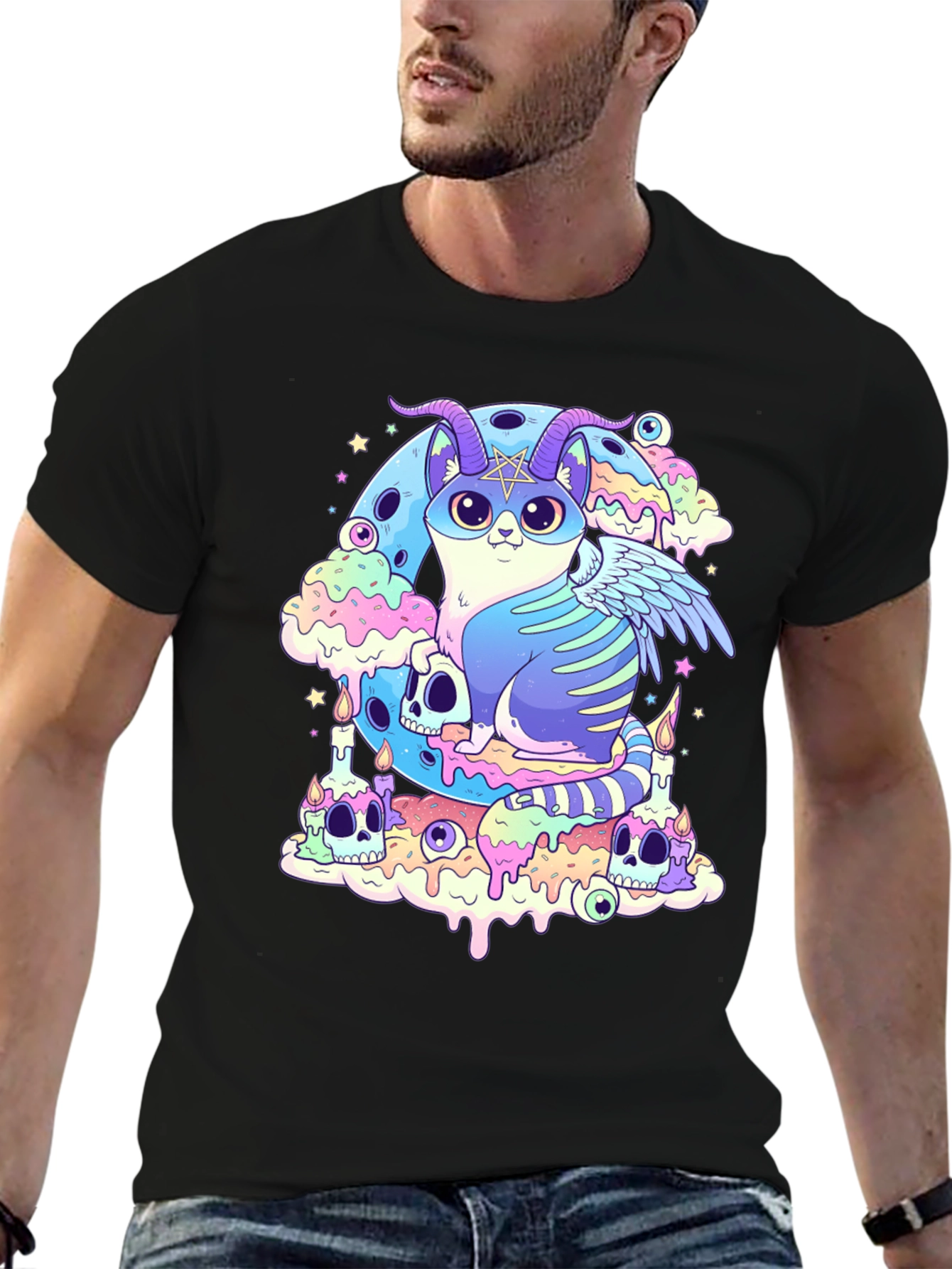Gothic Devil Cat T-Shirt