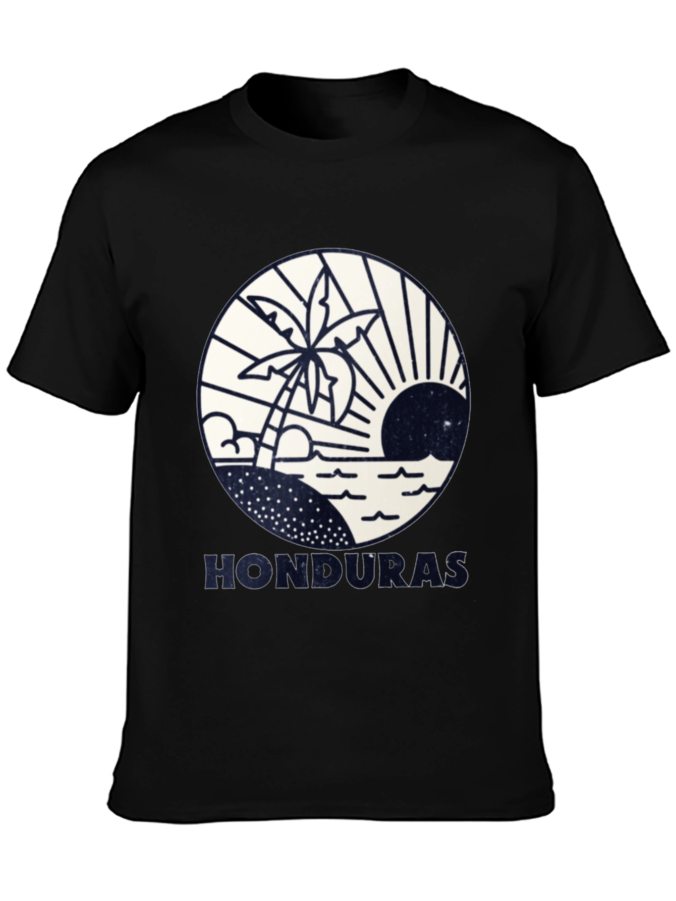 Honduras Beach Scene Graphic Tee - Island Vacation Shirt