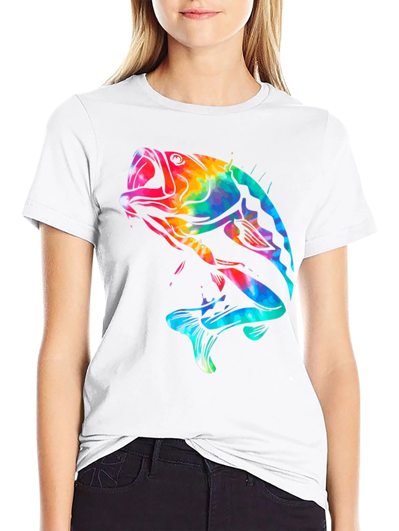 Tie Dye Bass Fishing T-Shirt