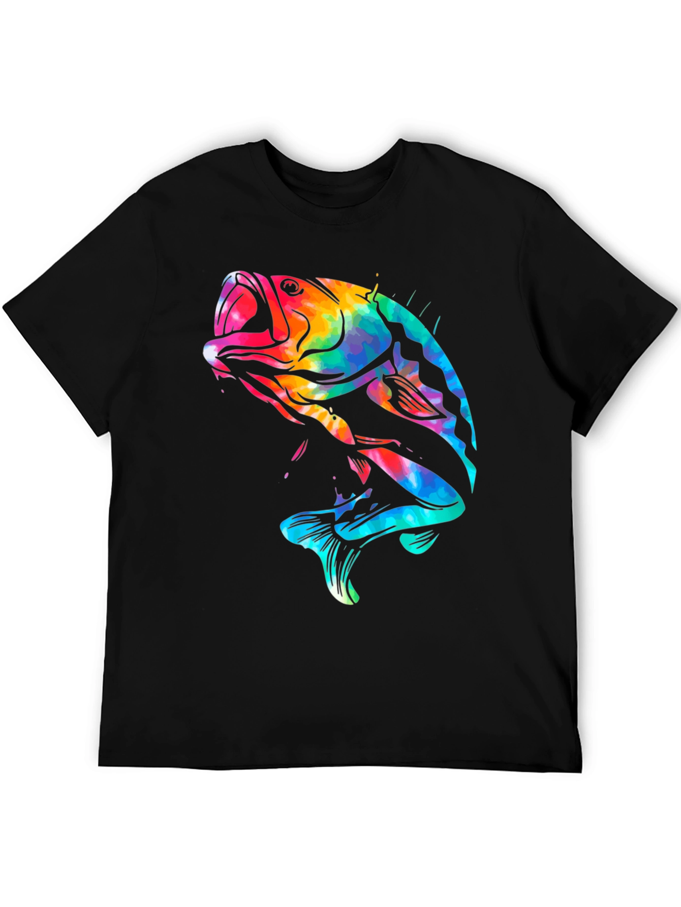 Tie Dye Bass Fishing T-Shirt