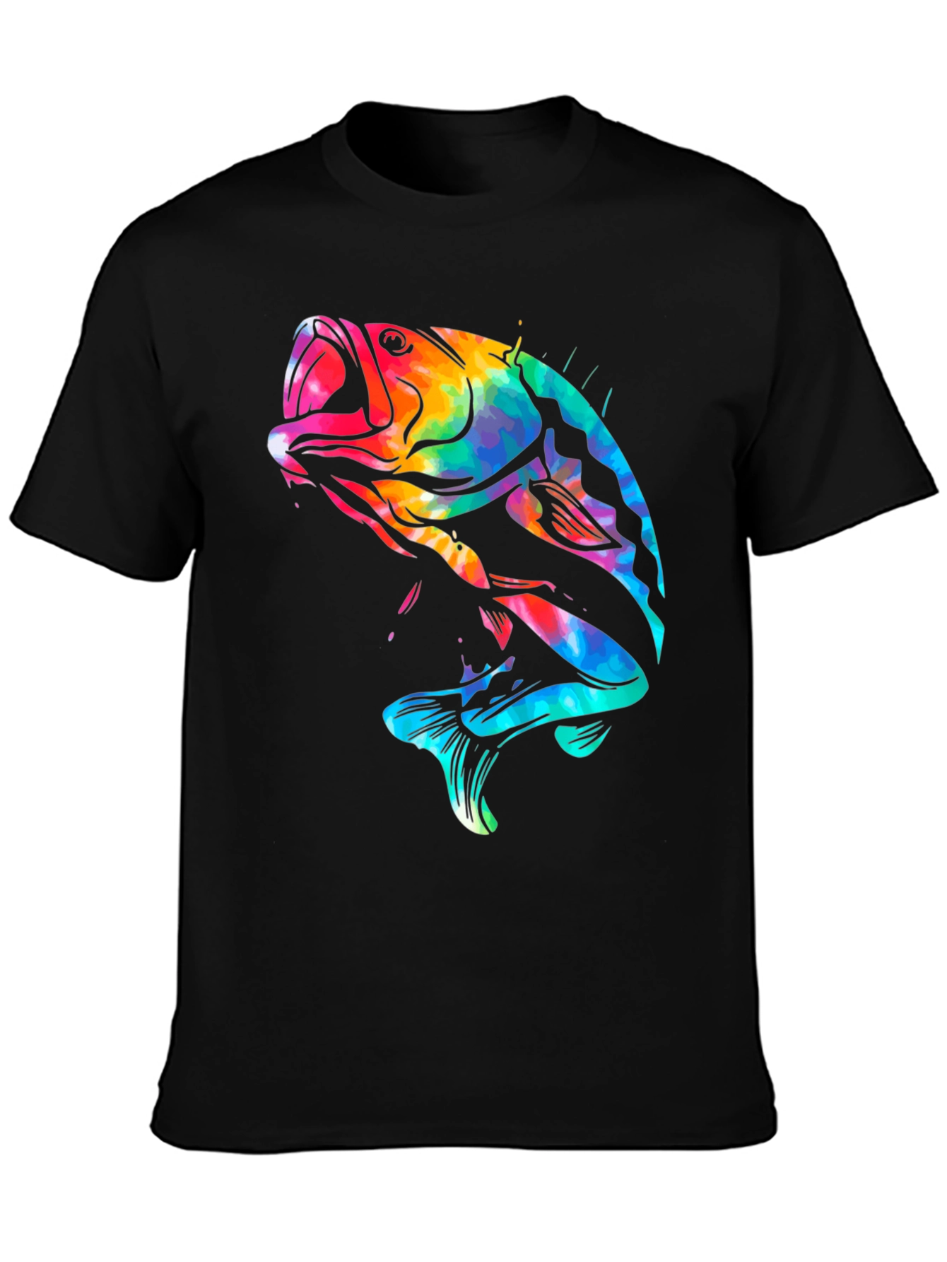 Tie Dye Bass Fishing T-Shirt