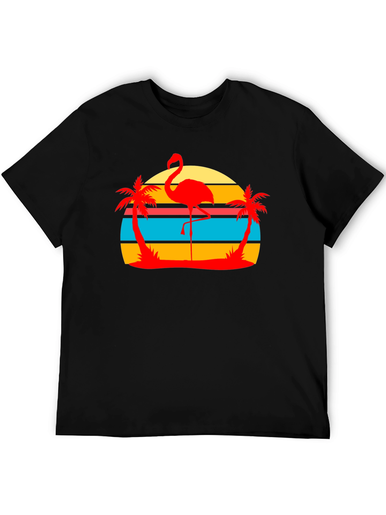 Tropical Flamingo Graphic T-Shirt