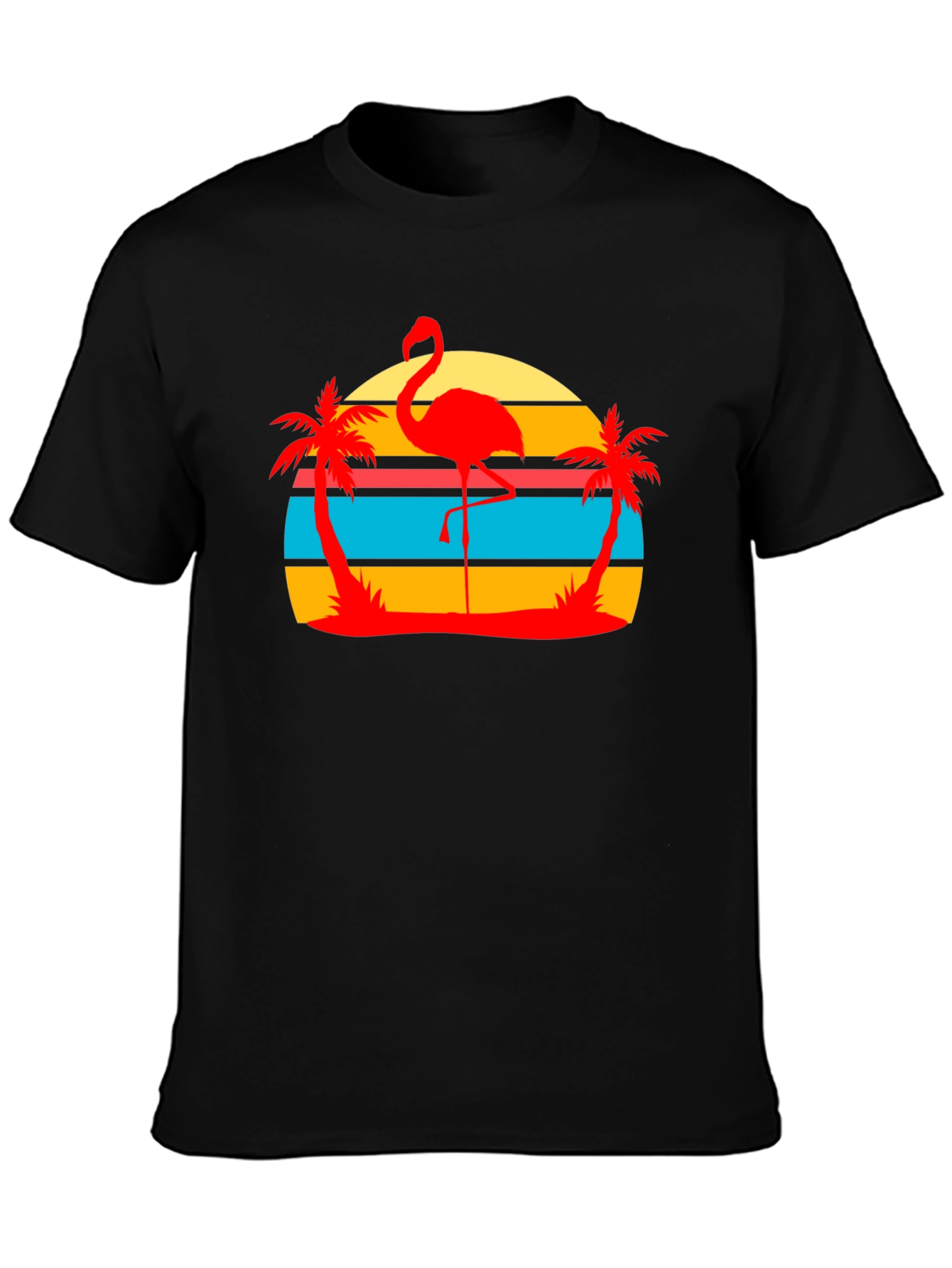 Tropical Flamingo Graphic T-Shirt