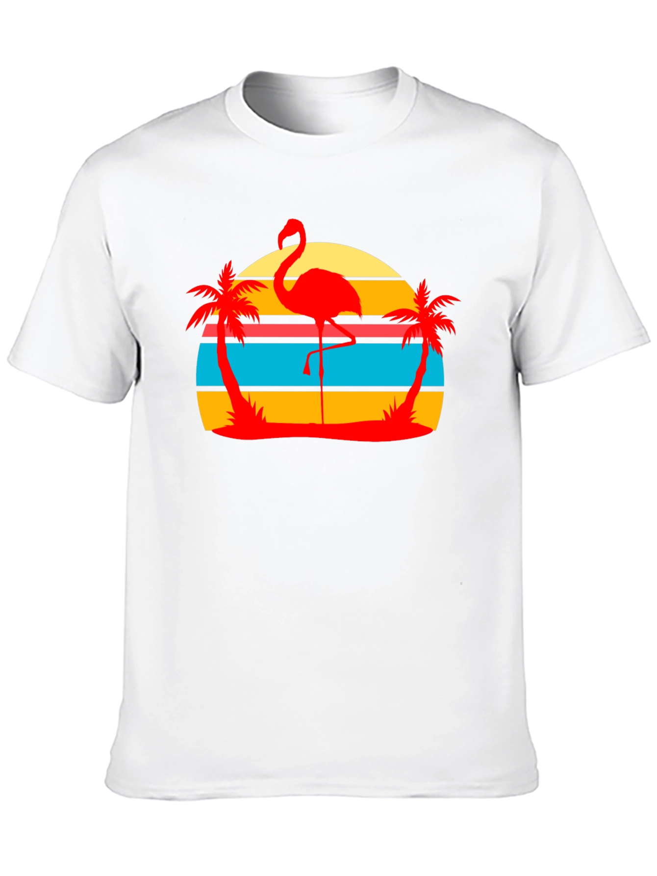 Tropical Flamingo Graphic T-Shirt