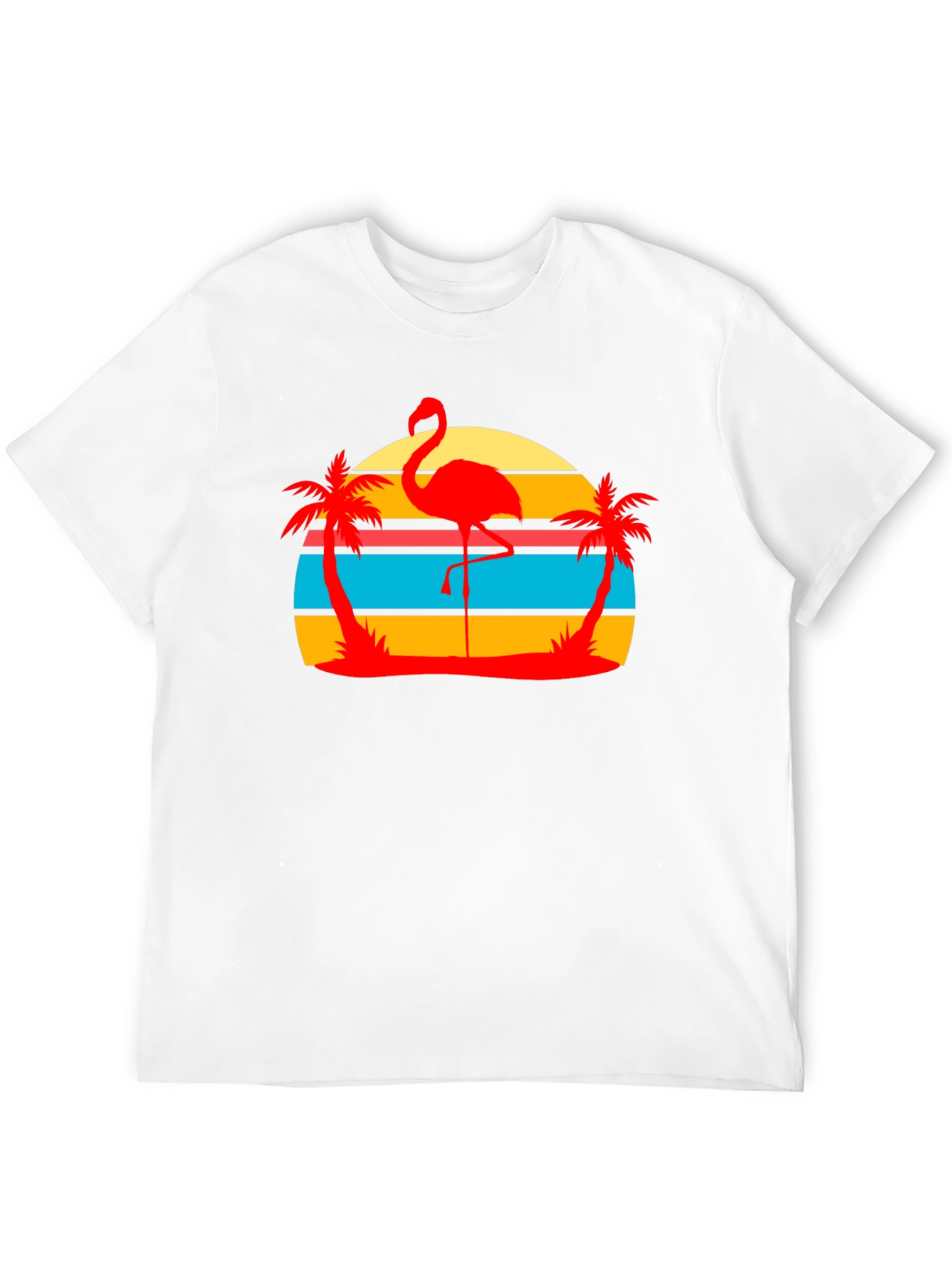 Tropical Flamingo Graphic T-Shirt