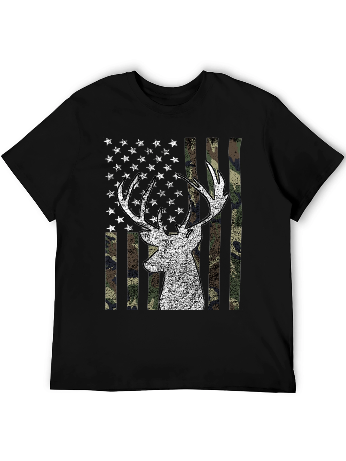 Deer USA Flag Graphic Tee