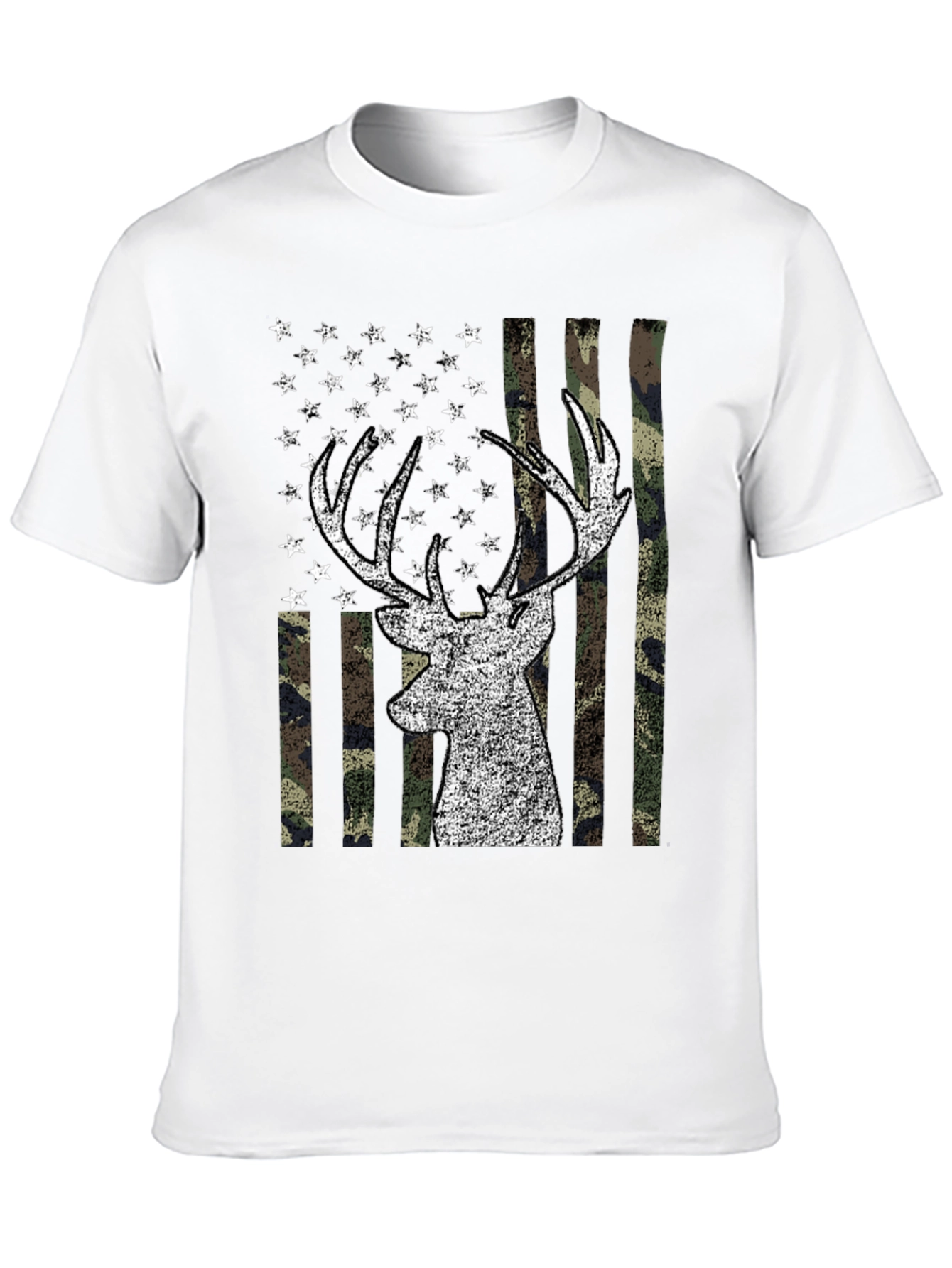 Deer USA Flag Graphic Tee