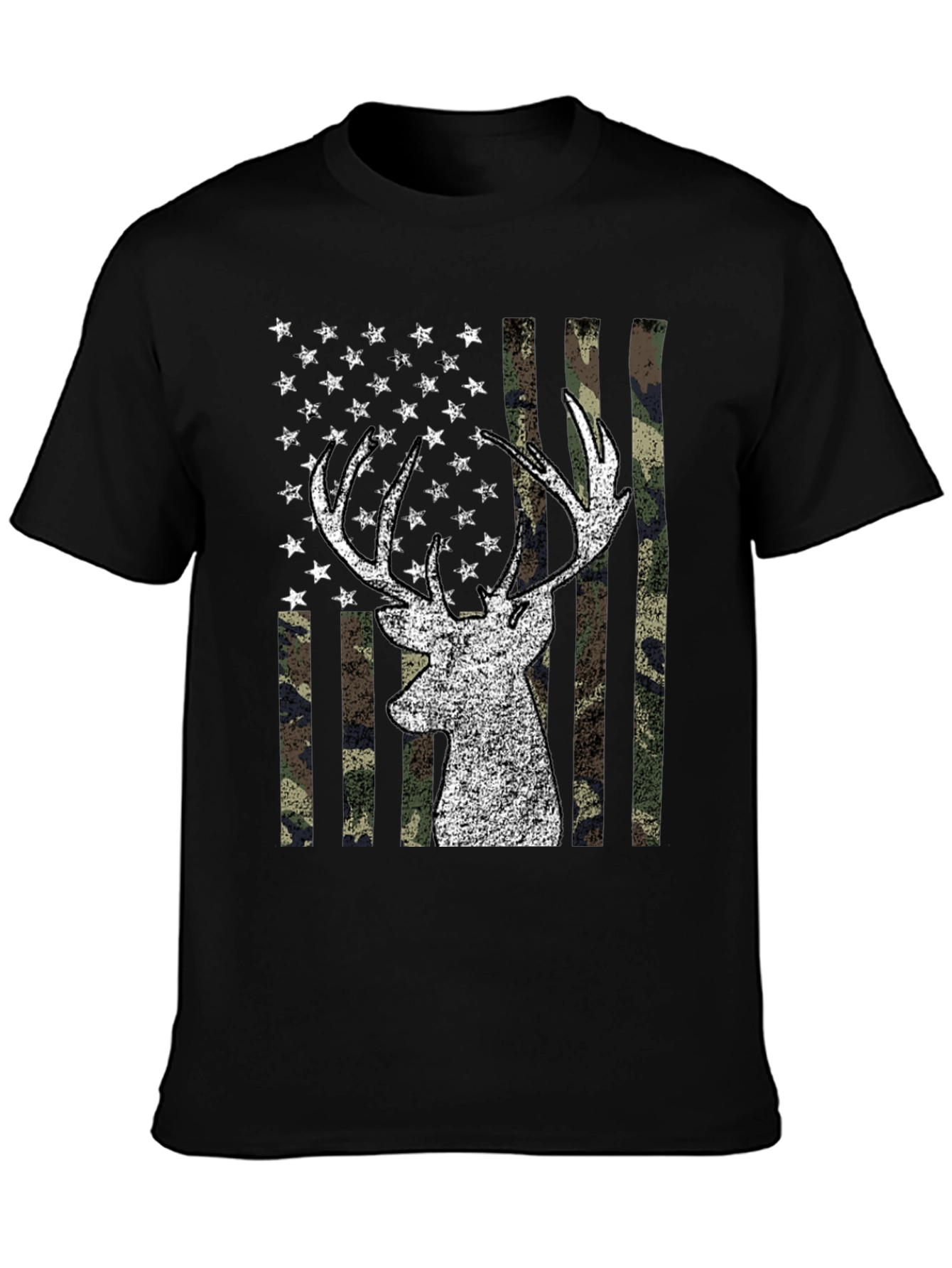 Deer USA Flag Graphic Tee