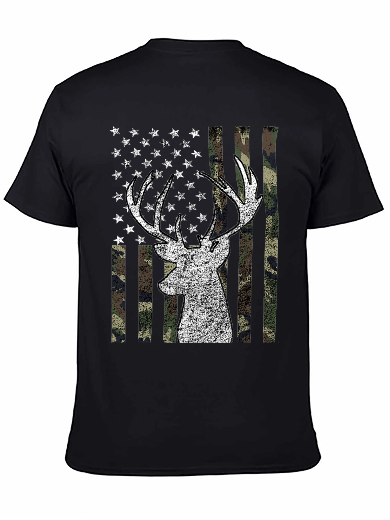 Deer USA Flag Graphic Tee