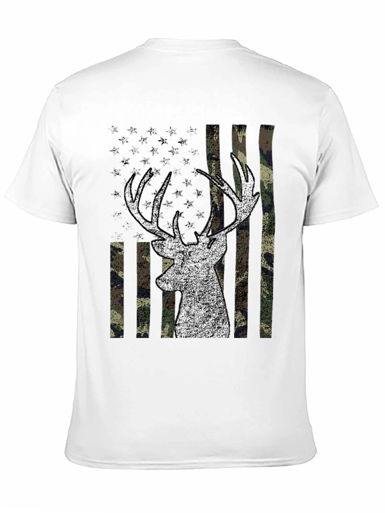 Deer USA Flag Graphic Tee