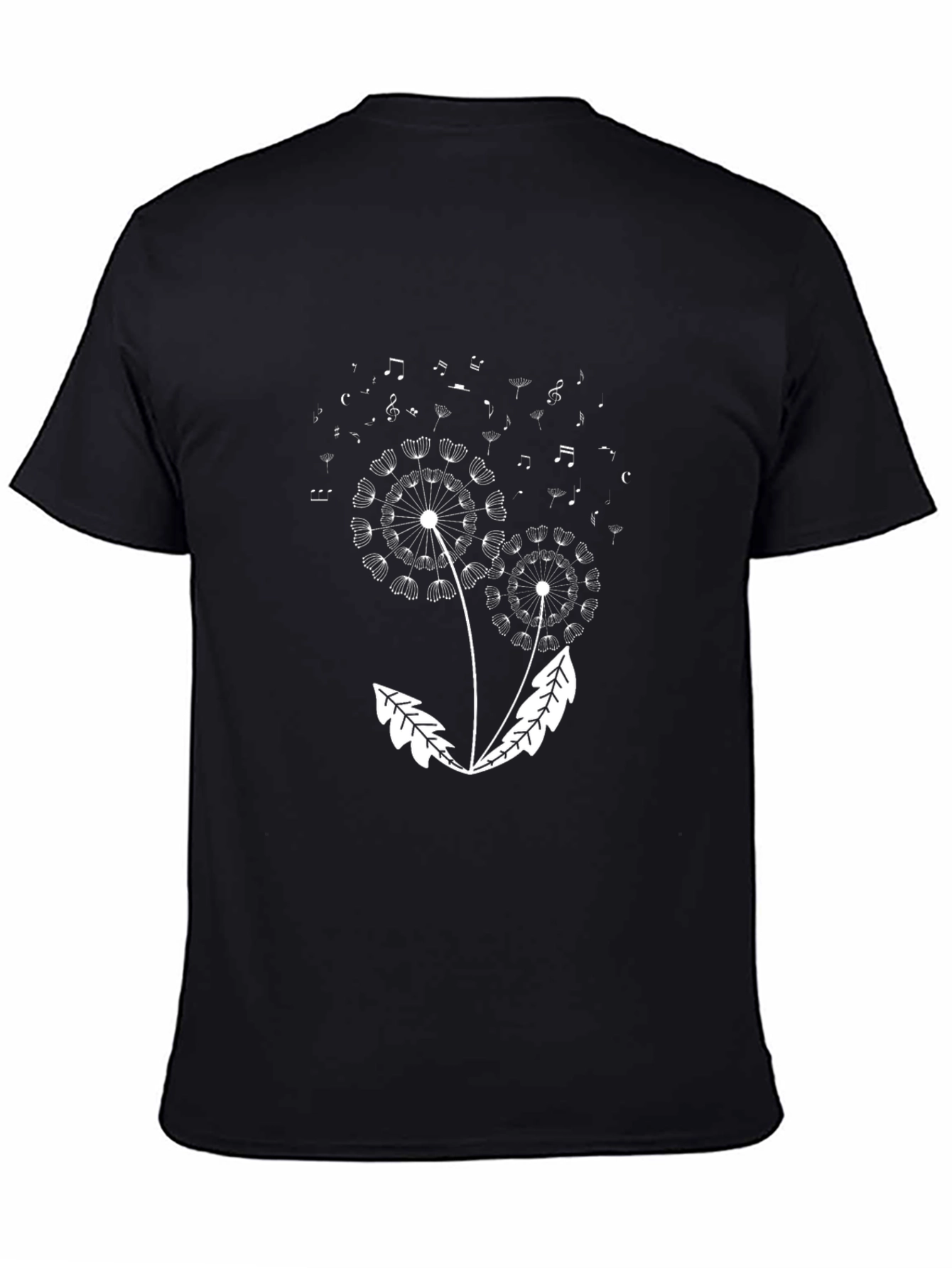 Dandelion Music Notes Graphic T-Shirt