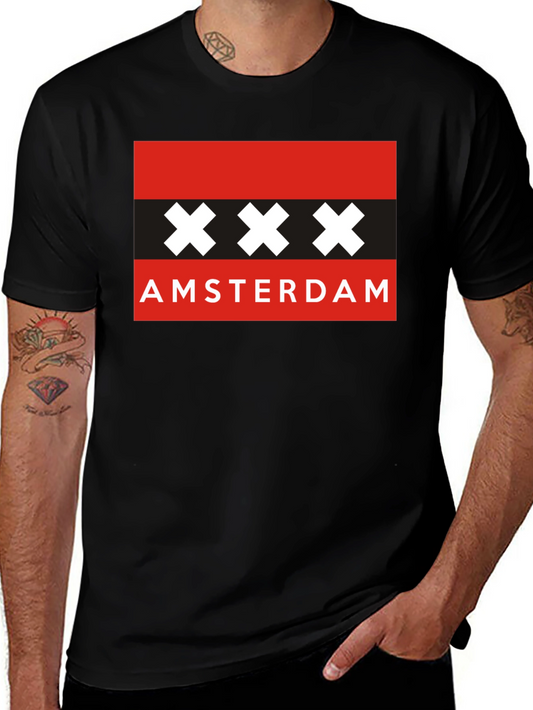 Amsterdam XXX T-Shirt - Black Cotton Tee