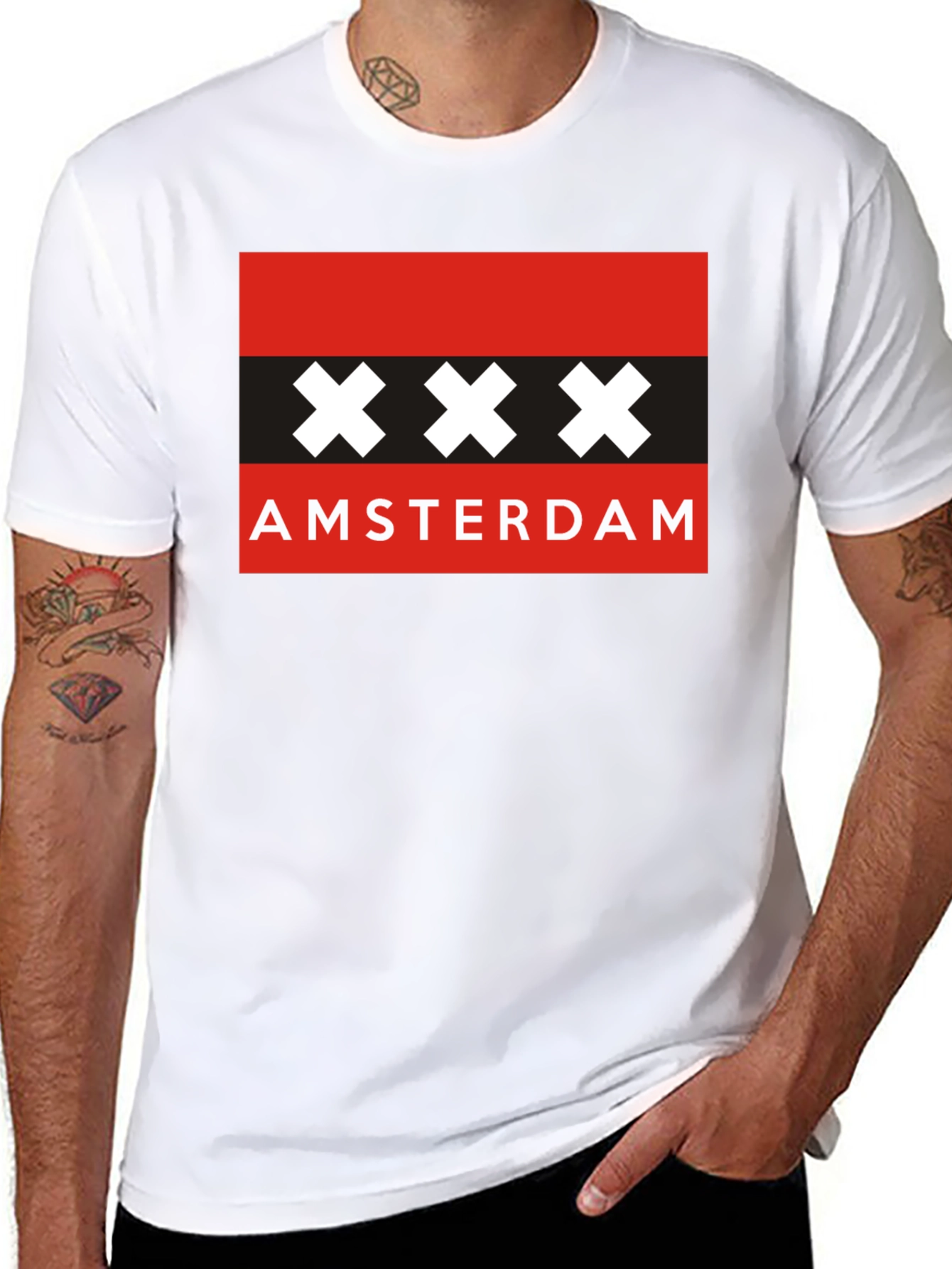 Amsterdam XXX T-Shirt - Black Cotton Tee