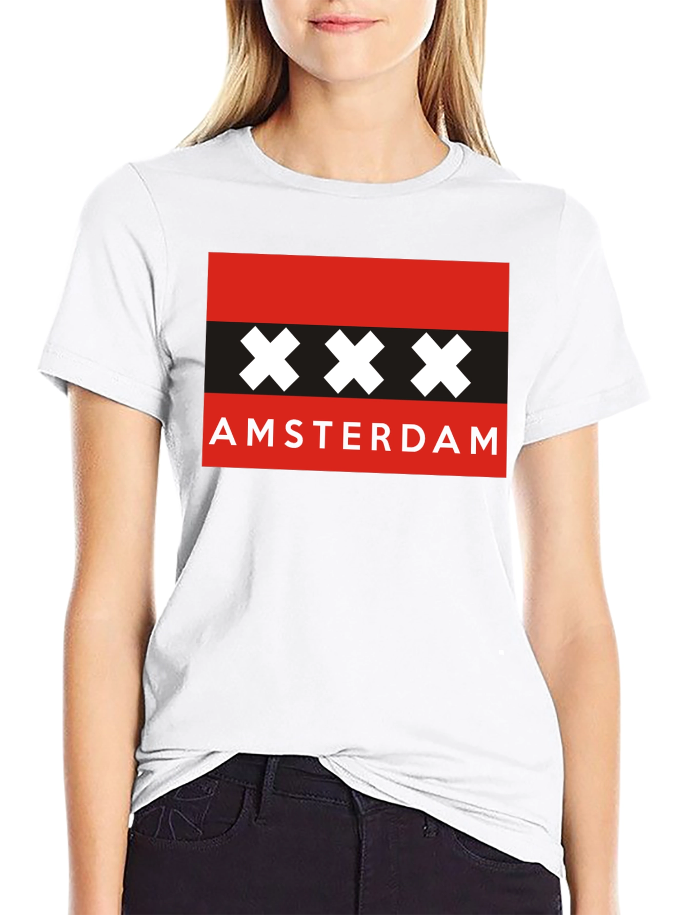 Amsterdam XXX T-Shirt - Black Cotton Tee