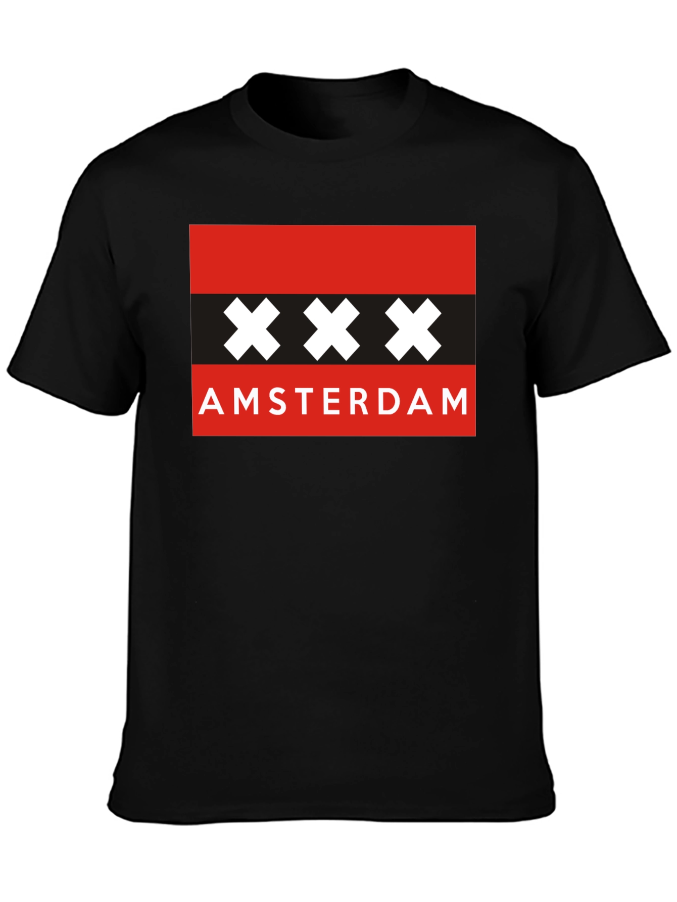 Amsterdam XXX T-Shirt - Black Cotton Tee
