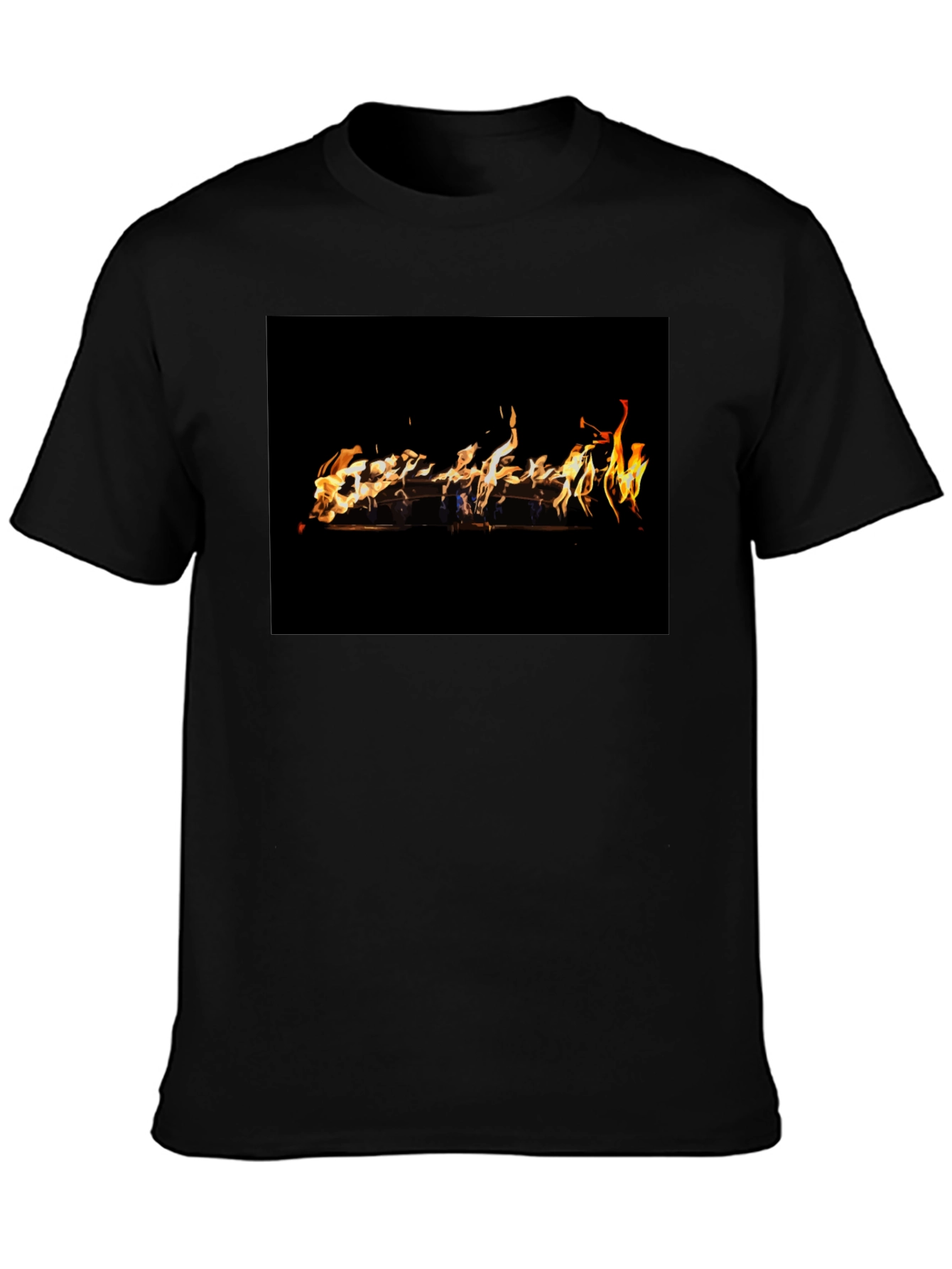 Fiery Graphic Black T-Shirt