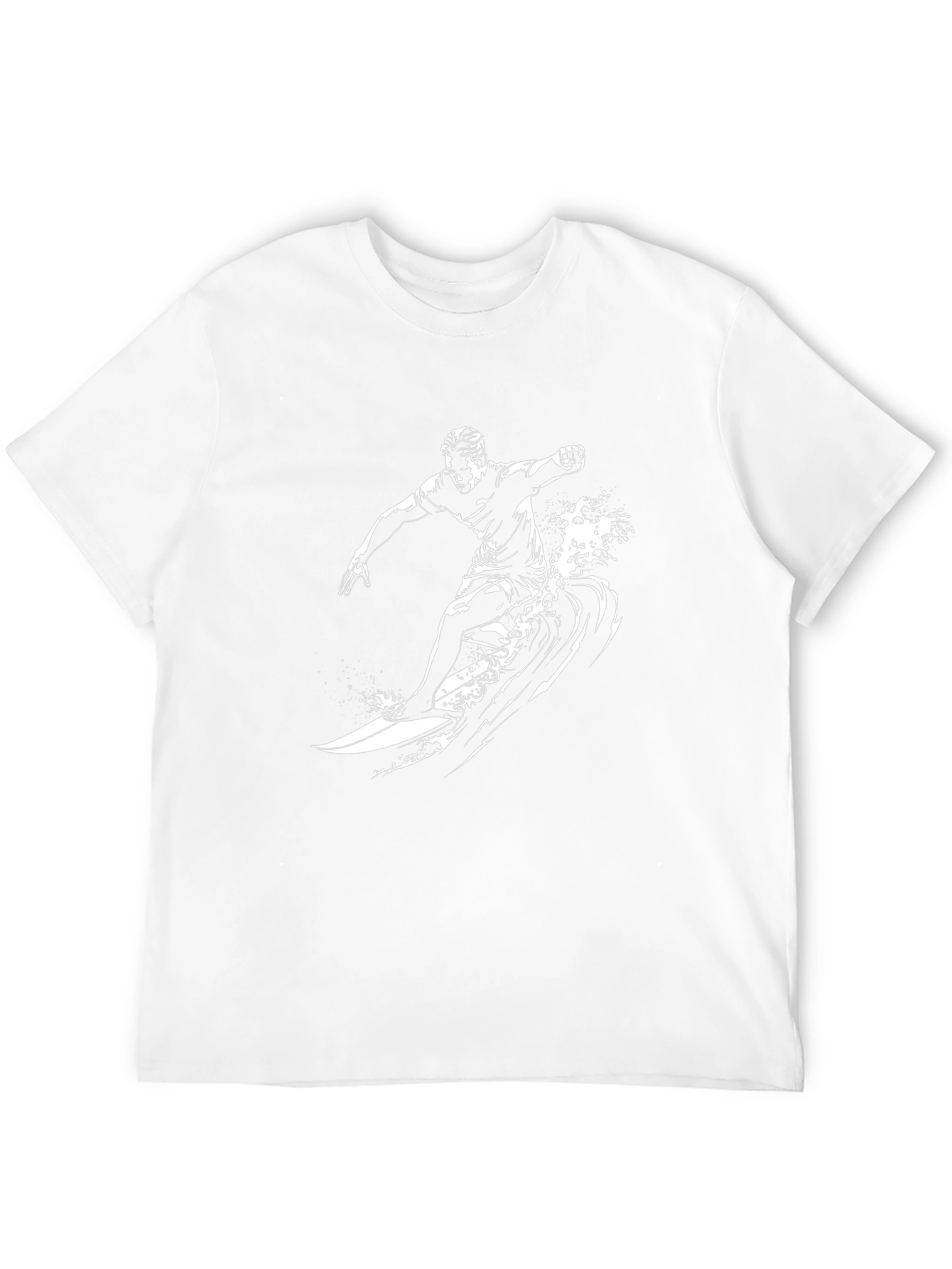 Surfer Graphic Tee - Black Cotton T-Shirt