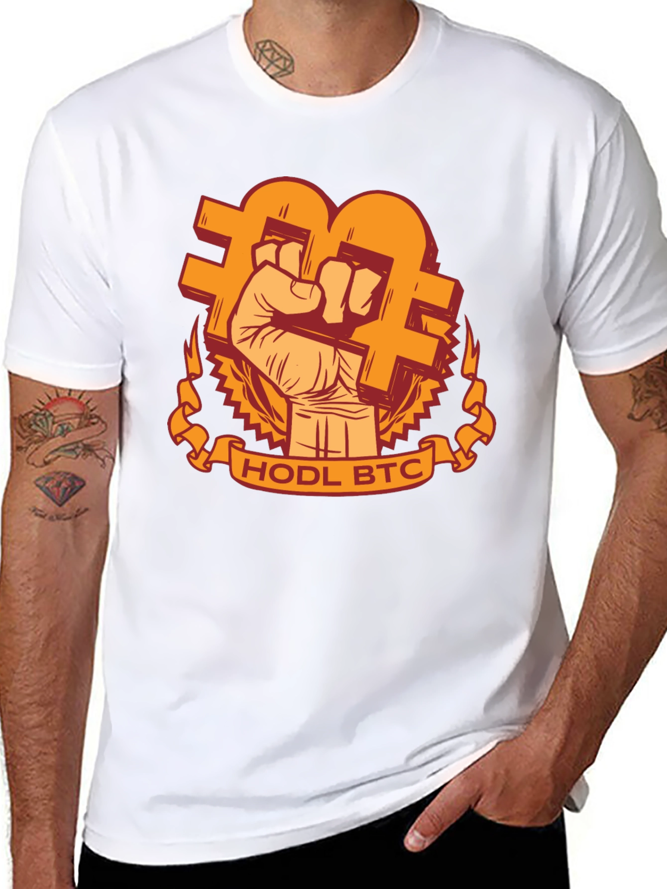 HODL BTC Graphic Tee - Crypto Bitcoin T-Shirt
