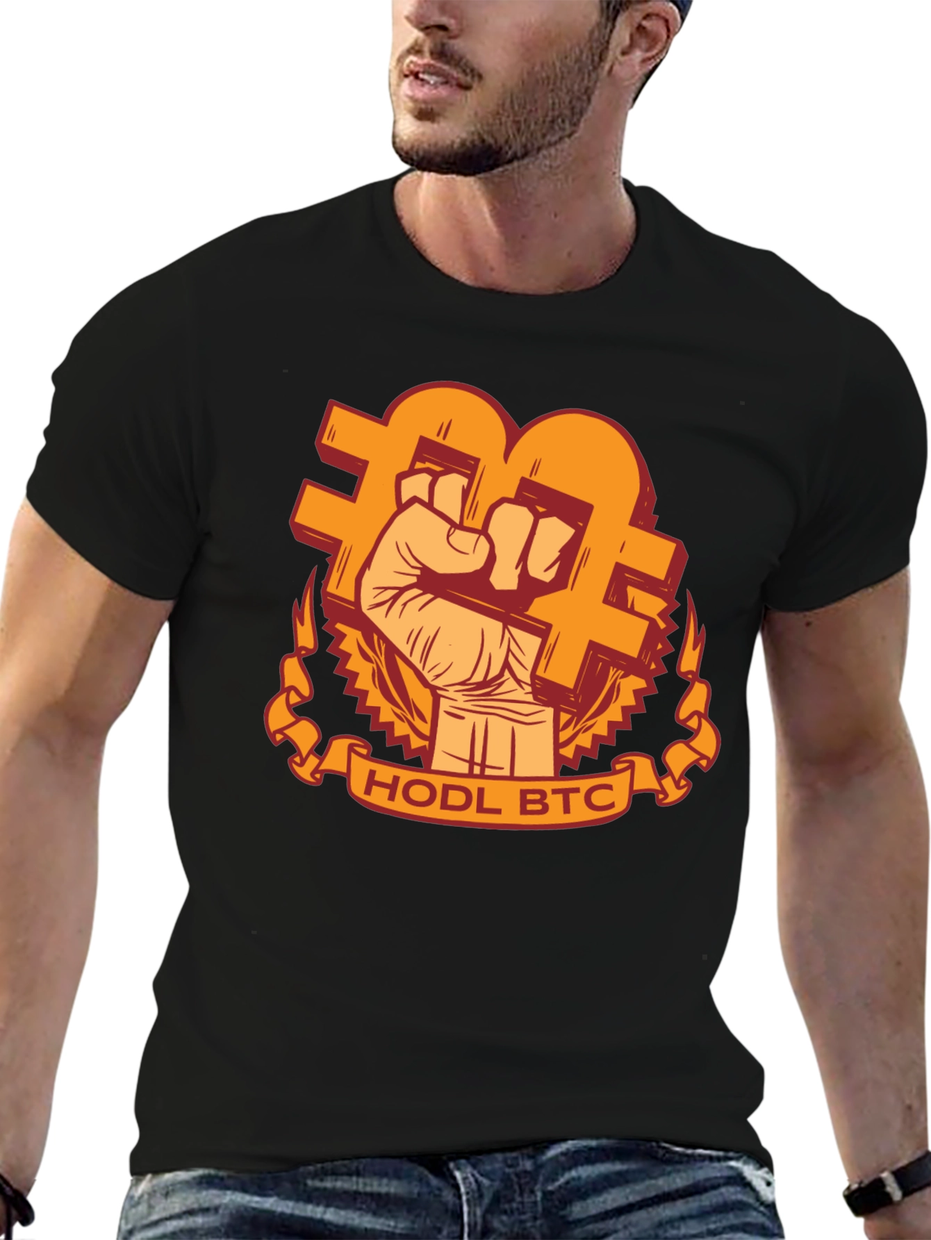 HODL BTC Graphic Tee - Crypto Bitcoin T-Shirt