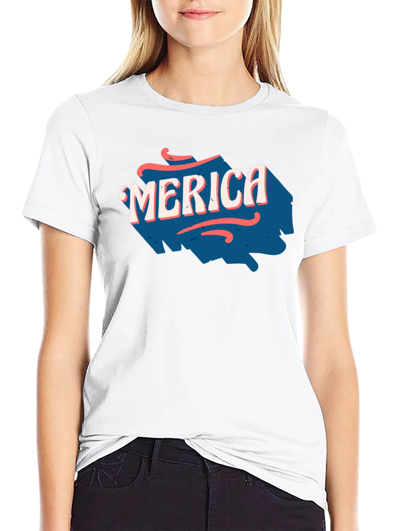 Merica Graphic Print T-Shirt