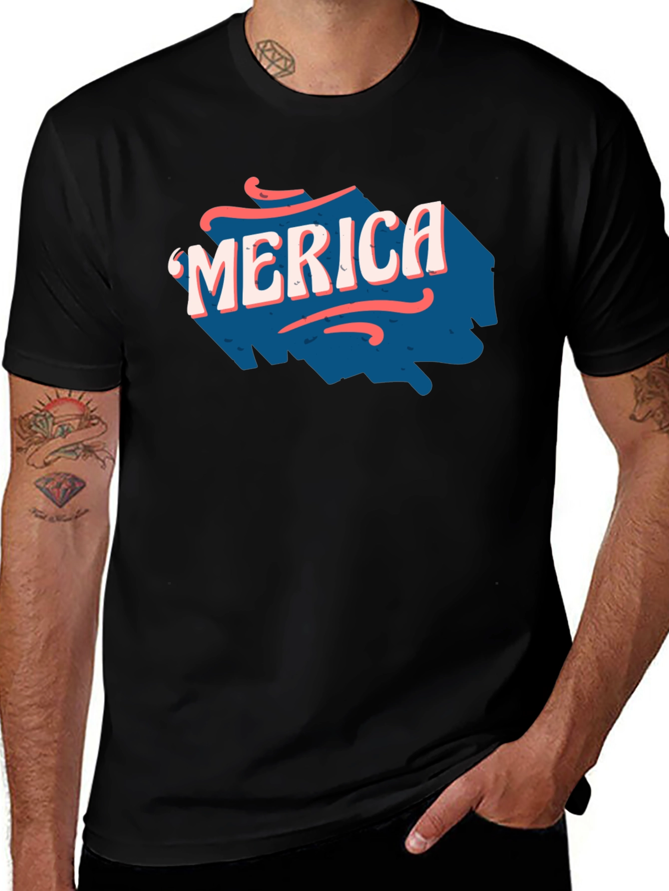 Merica Graphic Print T-Shirt