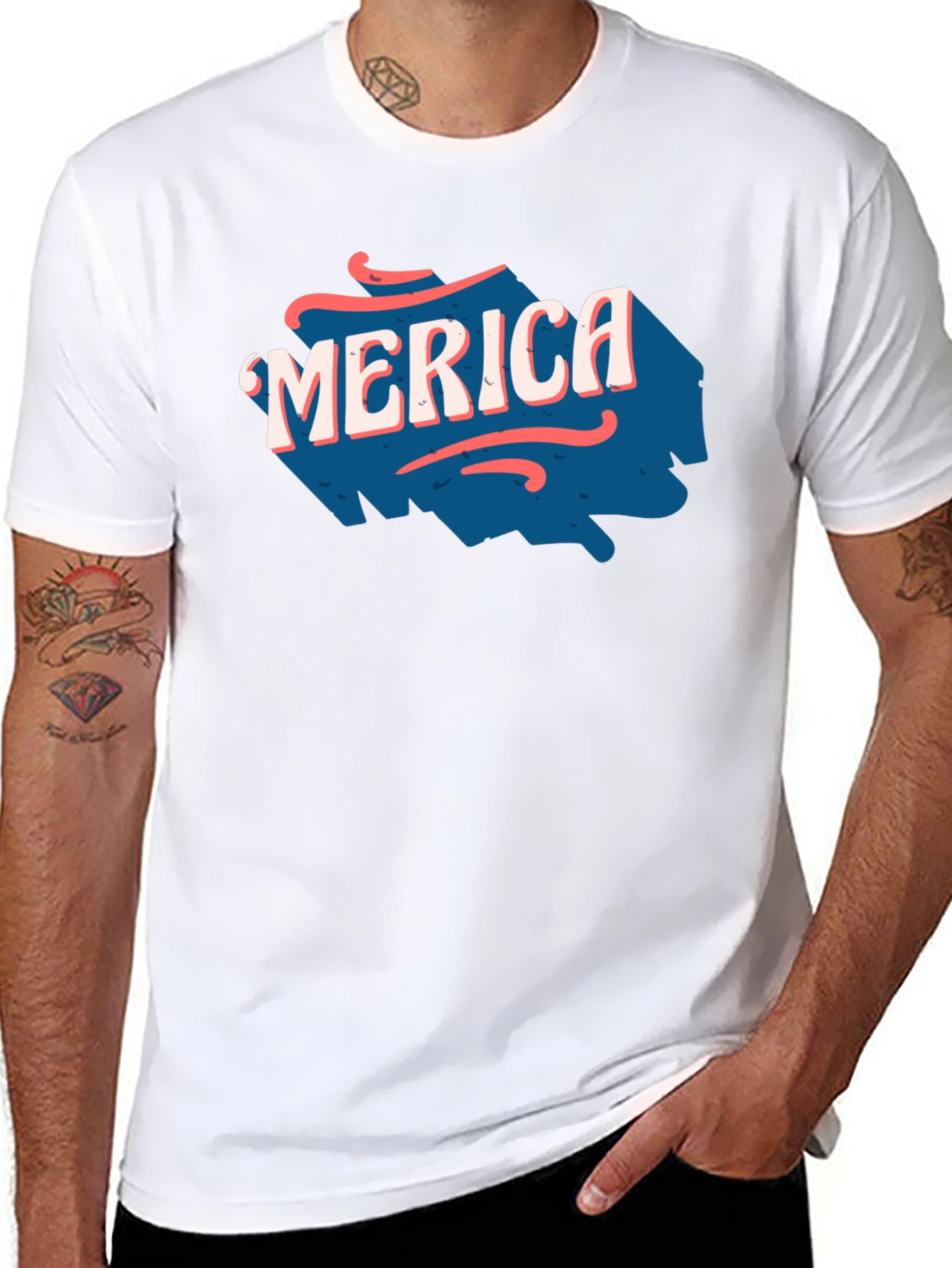 Merica Graphic Print T-Shirt